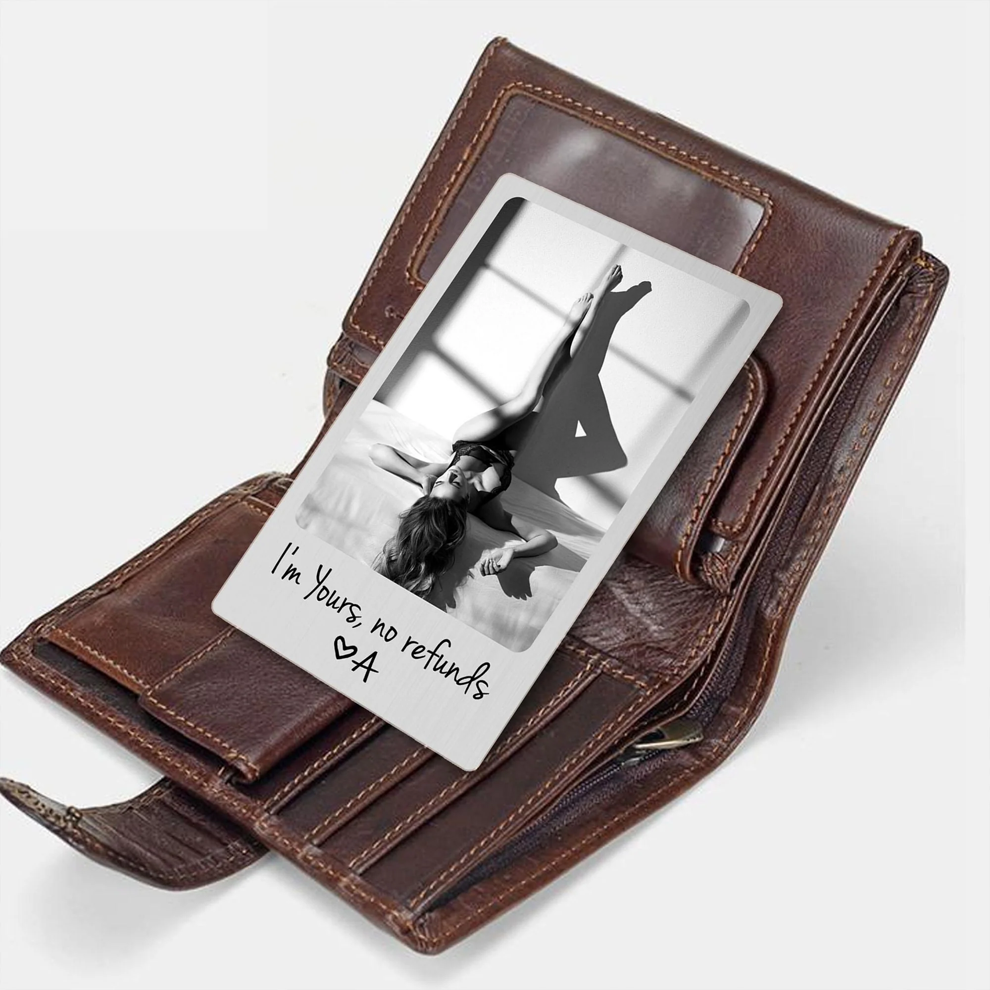 Custom Photo And Love Note Personalized Metal Wallet Card Accessories For Men, Boyfriend Gift, Valentine's Day Gift HA75 920152 - Image 9