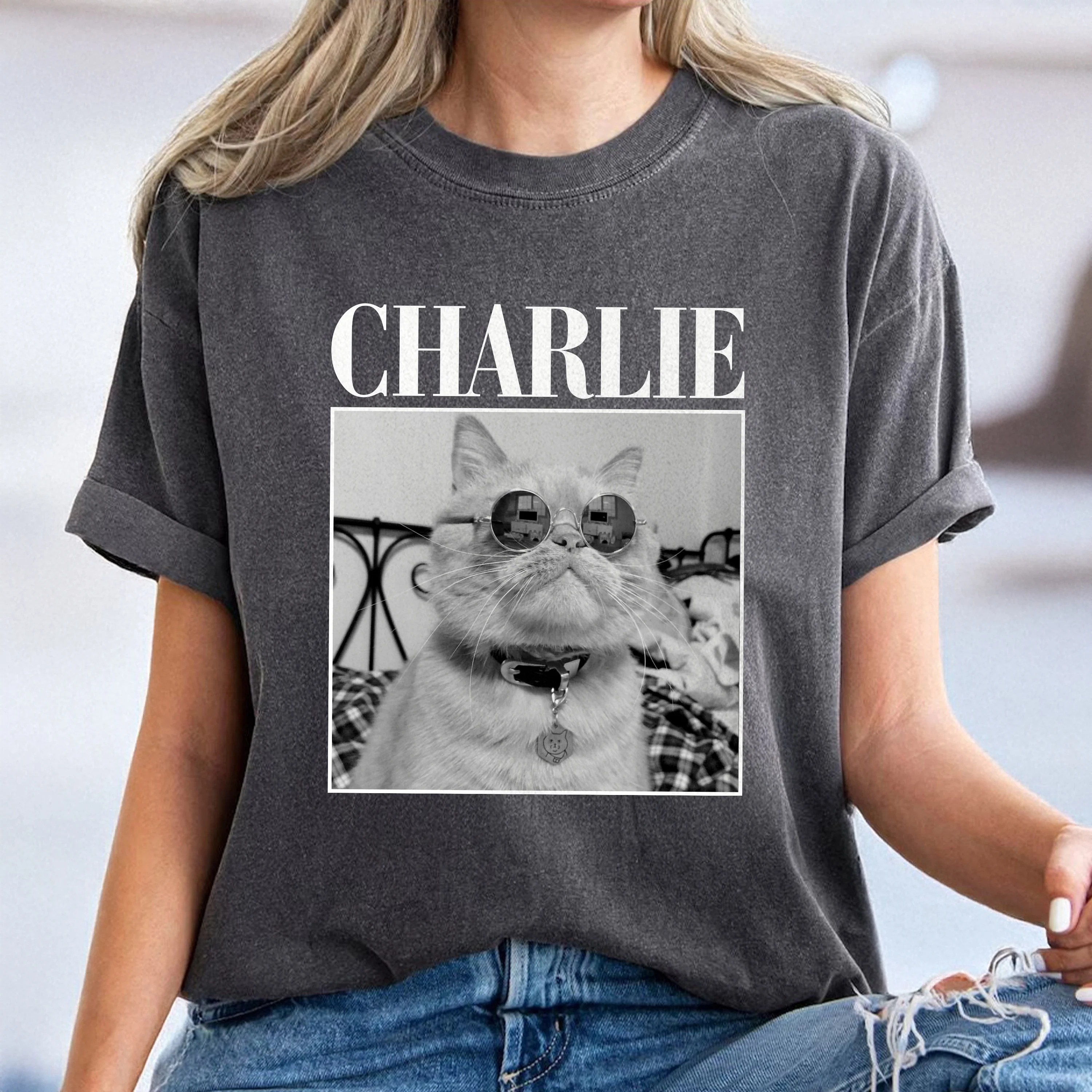 Custom Photo and Name Cat Pet Comfort Shirt Gift For Cat Pet Lovers HA75 897418 - Image 6