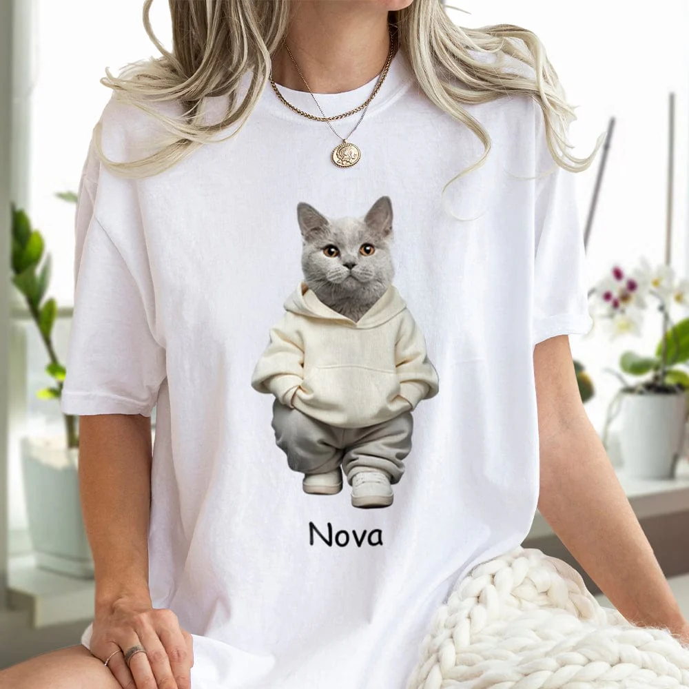 Custom Photo And Name Dog Cat Bright Shirt Gift For Dog Cat Pet Lover HA75 891848 - Image 4