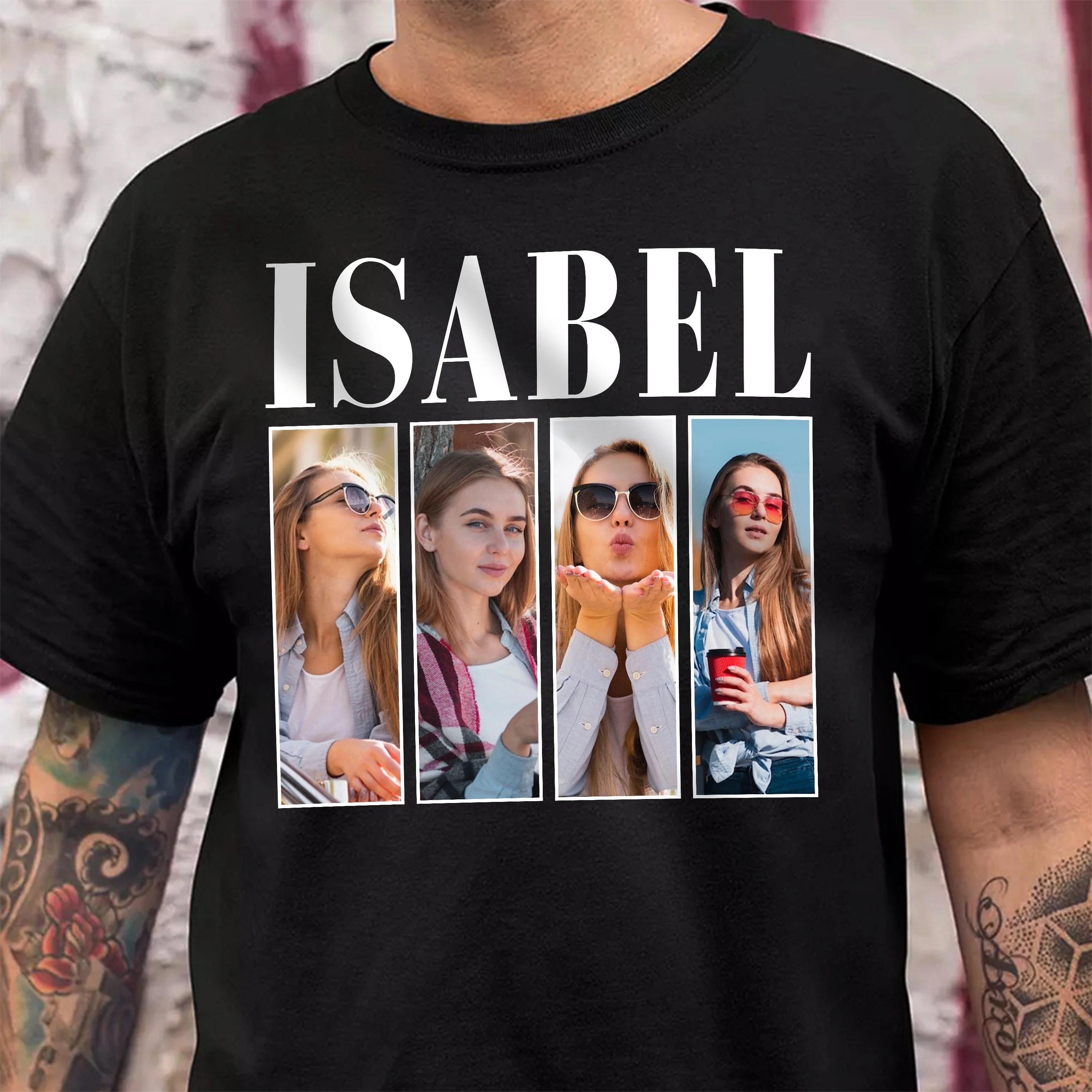 Custom Photo And Name Dog Cat Pets Family Dark Shirt HA75 891918 - Image 2