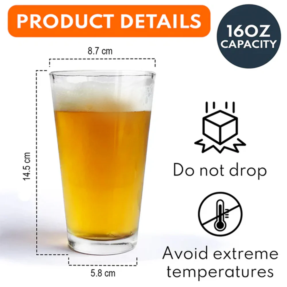Custom Photo And Name Dog Cat Print Beer Glass HA75 897594 - Image 8