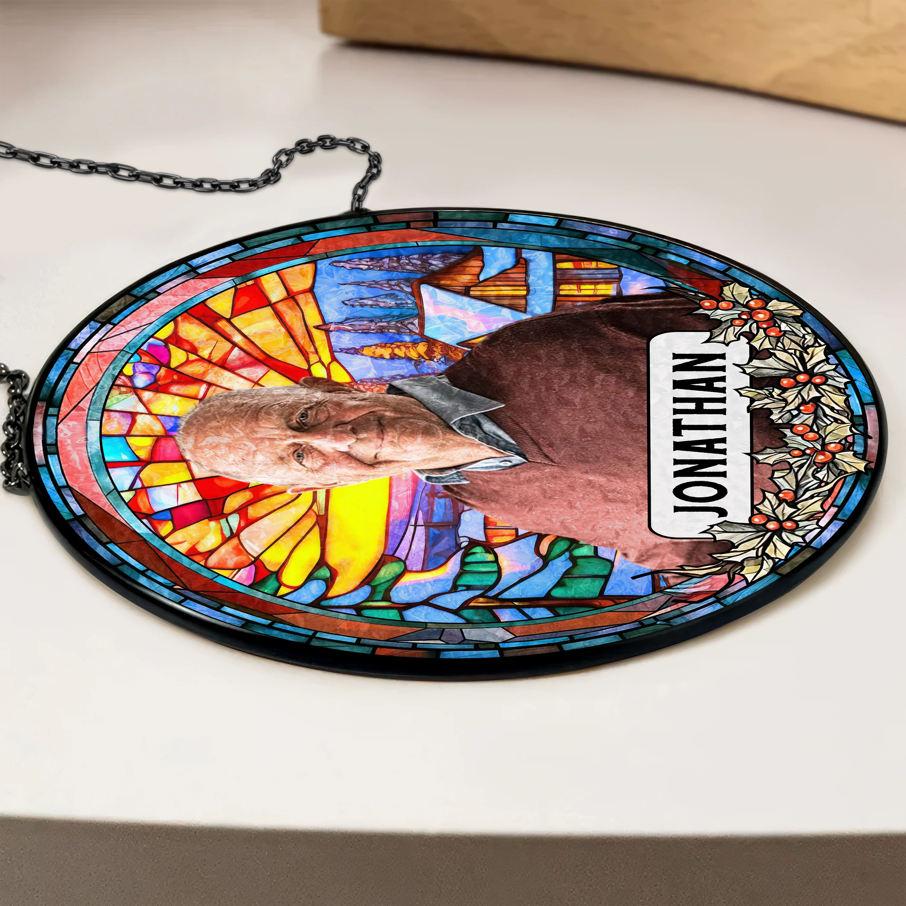 Custom Photo and Name Grandparent Memorial Stained Glass Suncatcher HA75 897150 - Image 11