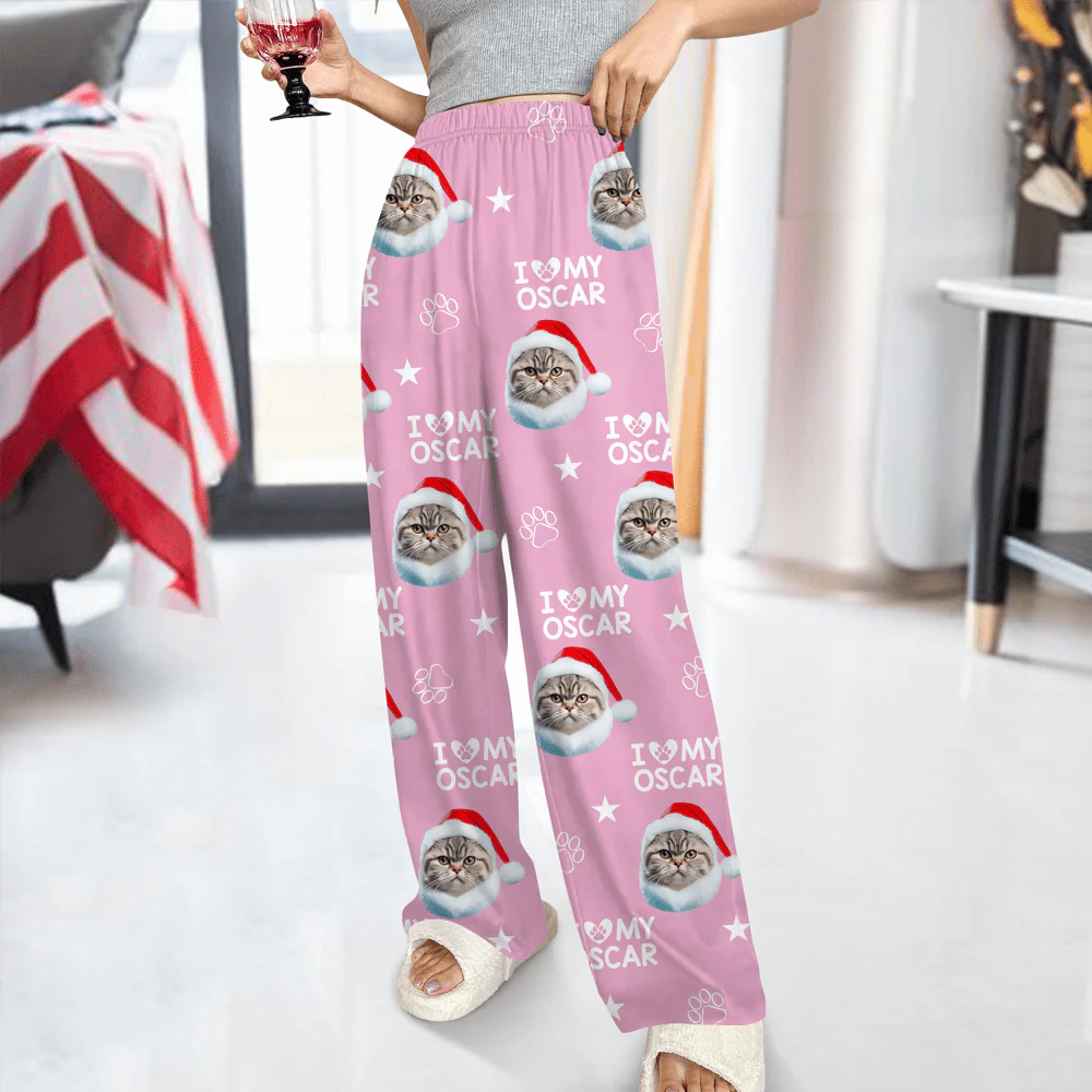 Custom Photo and Name I Love My Dog, Cat Pants Christmas Gift TA29 HA75 891788 - Image 4