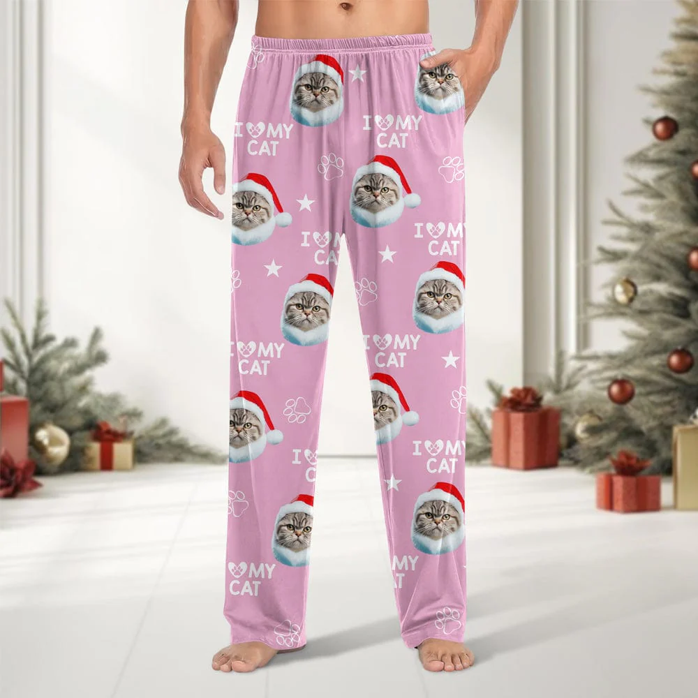 Custom Photo and Name I Love My Dog, Cat Pants Christmas Gift TA29 HA75 891788 - Image 5