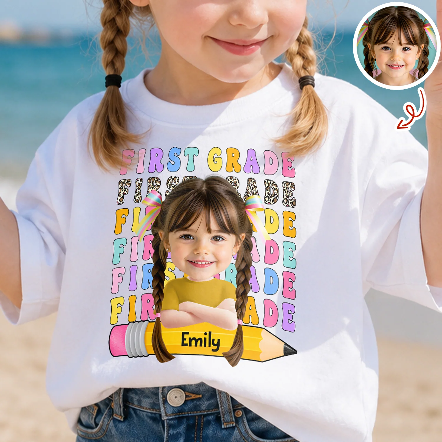 Custom Photo Back To School Shirt First Day Of School - Personalized Kid Shirt HA75 921702 - Image 3
