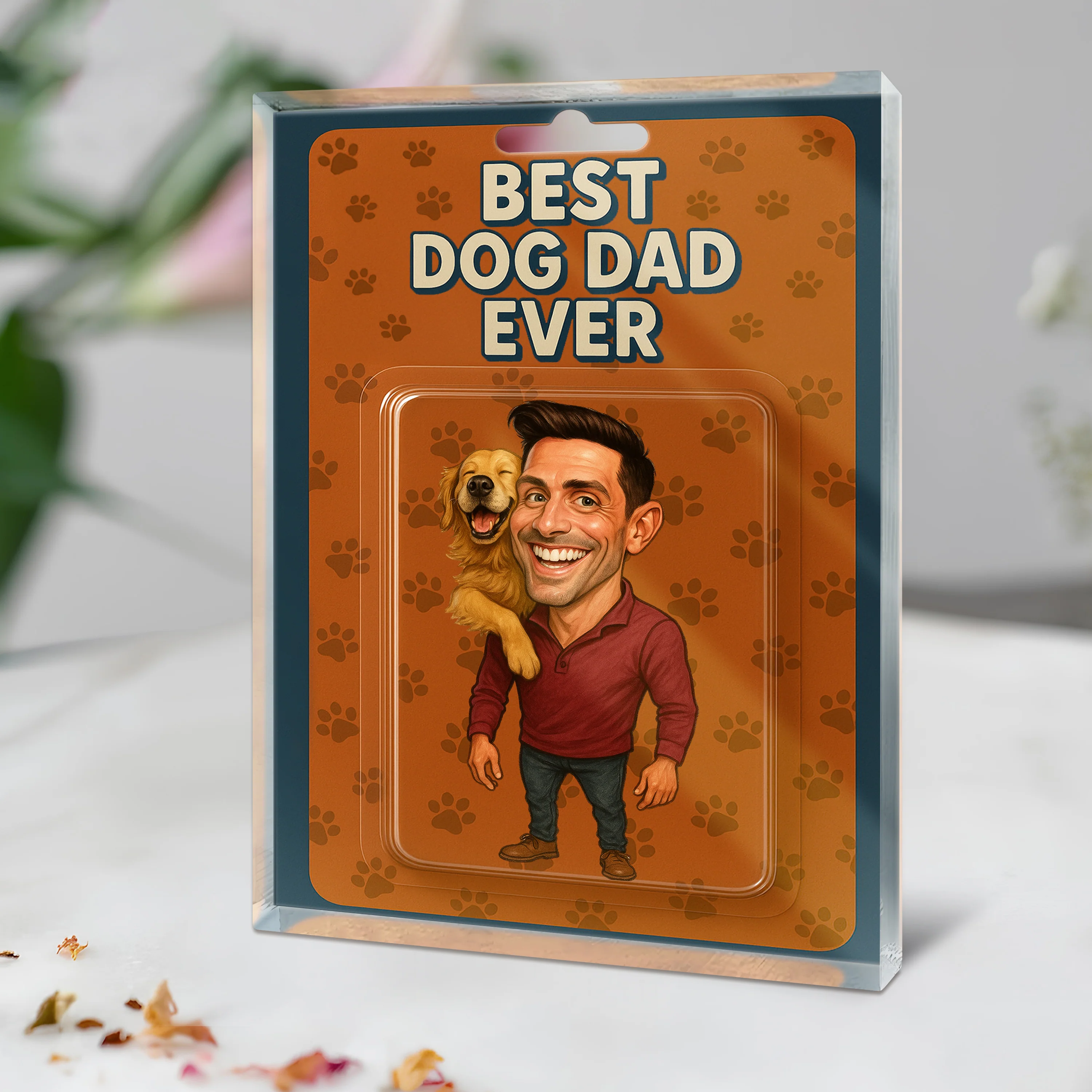 Custom Photo Best Dog Dad Action Figure Acrylic Block Father's Day Gift For Dog Dad HA75 892364 - Image 2