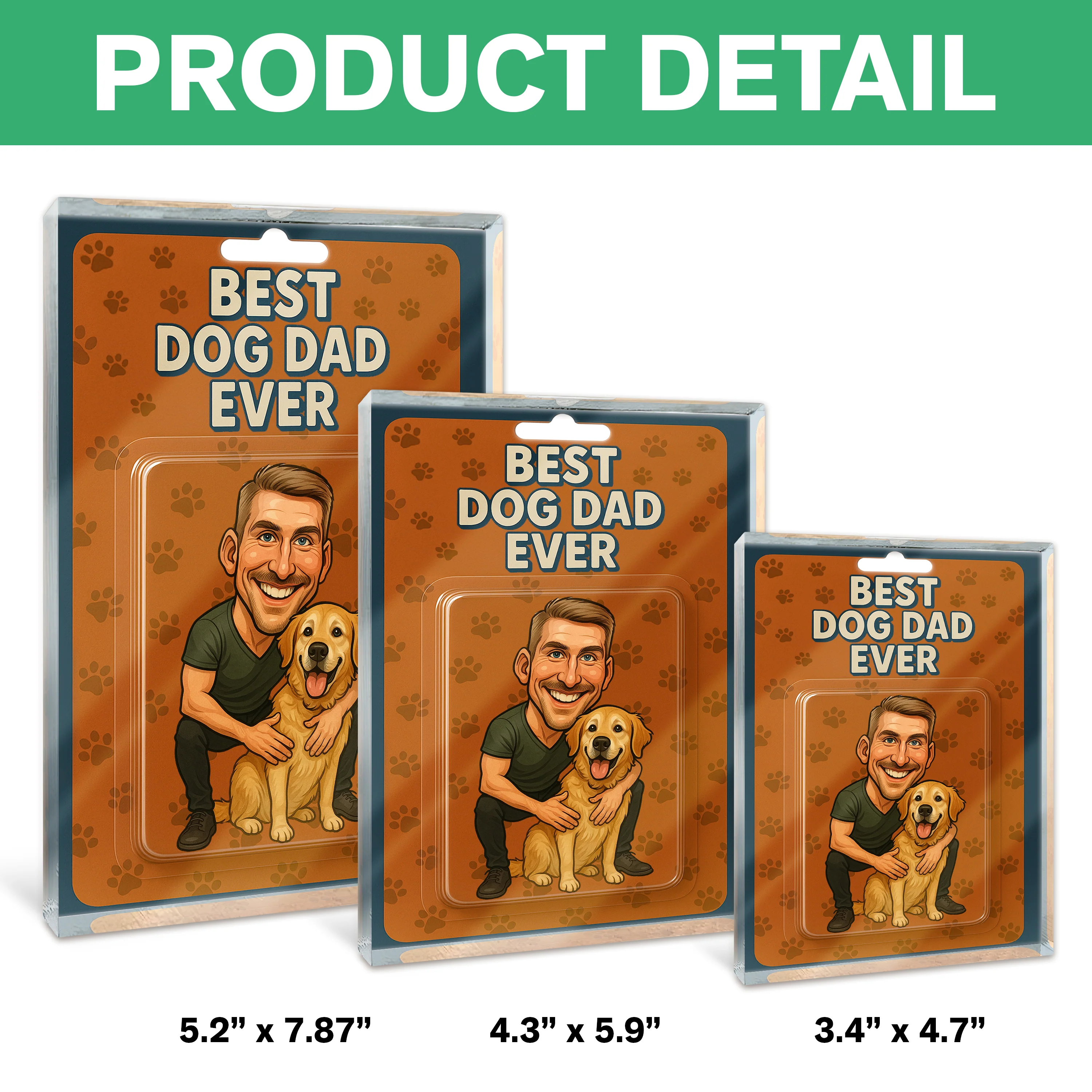 Custom Photo Best Dog Dad Action Figure Acrylic Block Father's Day Gift For Dog Dad HA75 892364 - Image 6