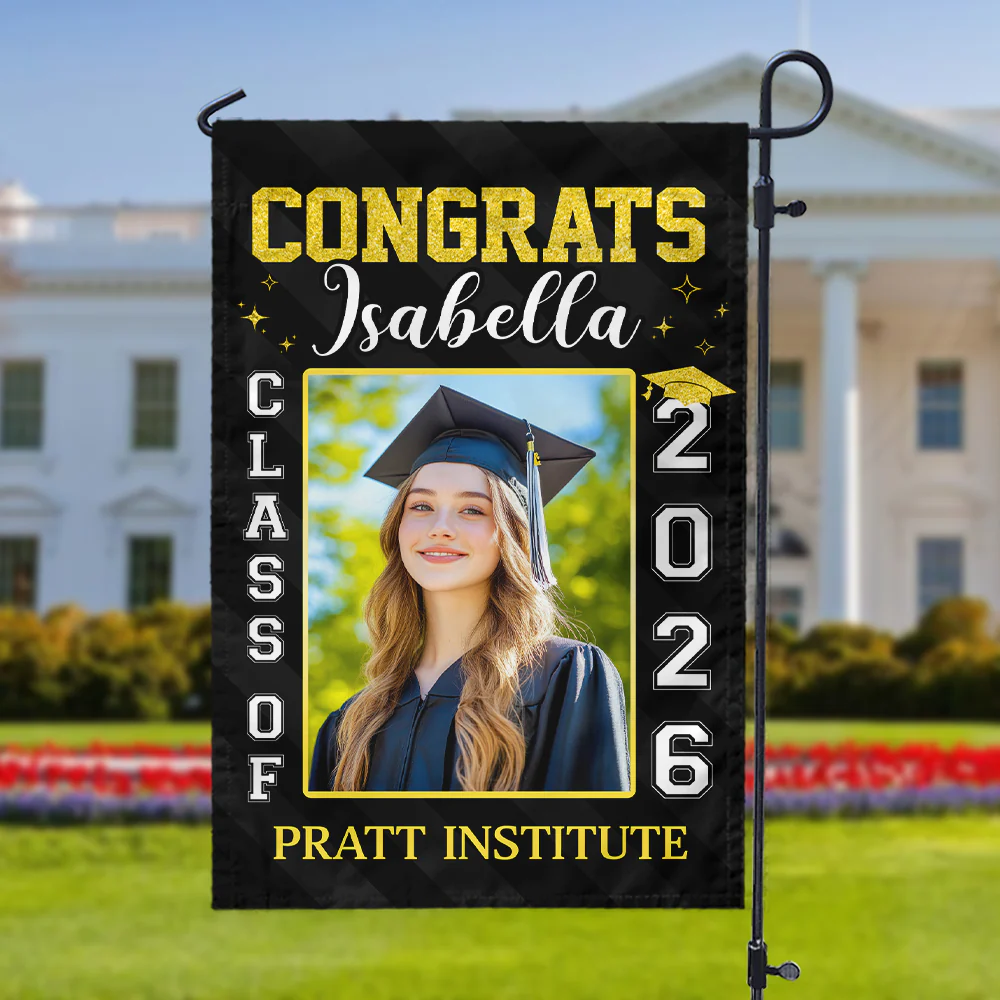 Custom Photo Best Gift Idea Personalized Graduation Garden Flag HA75 920454 - Image 3