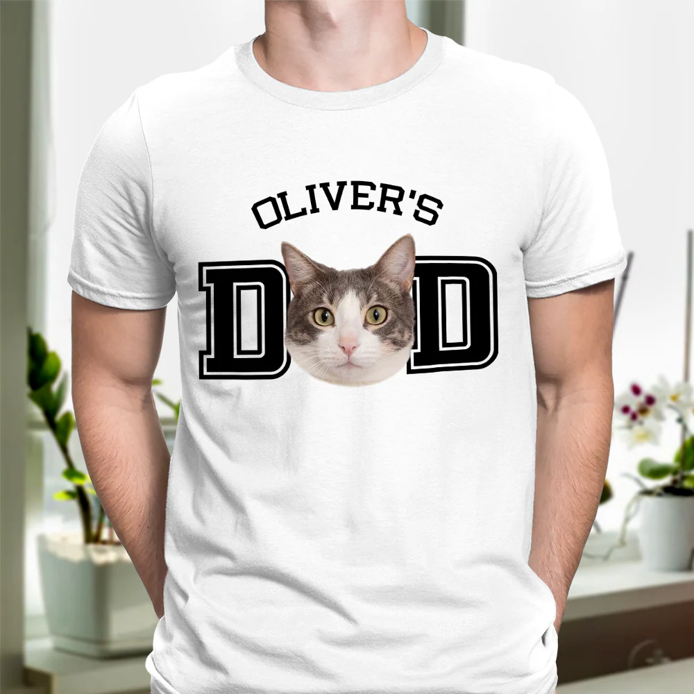 Custom Photo Cat - Cat's Dad, Cat's Mom Bright Shirt HA75 892472 - Image 2