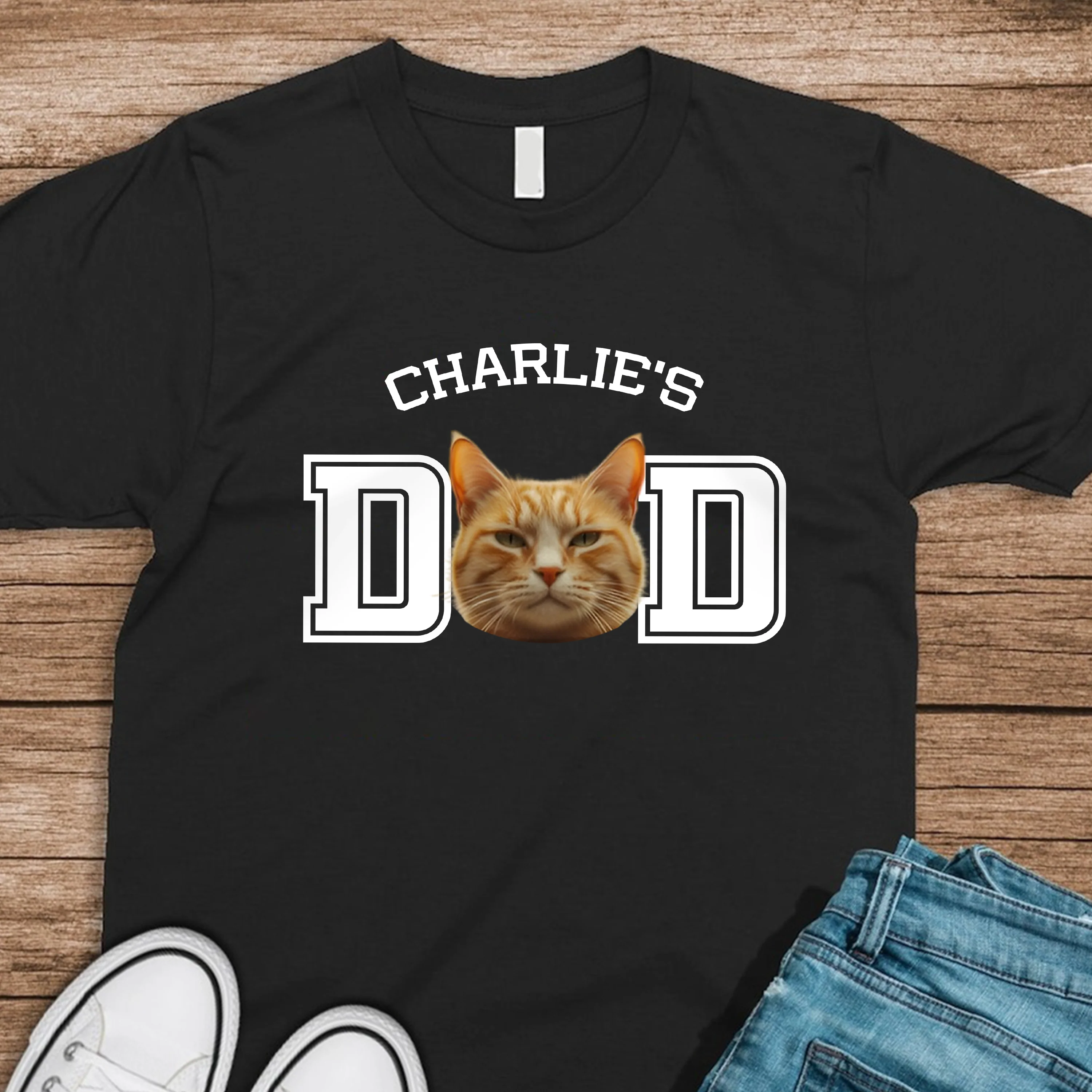 Custom Photo Cat Dad Cat Mom Dark Shirt For Cat Lovers HA75 897234 - Image 4