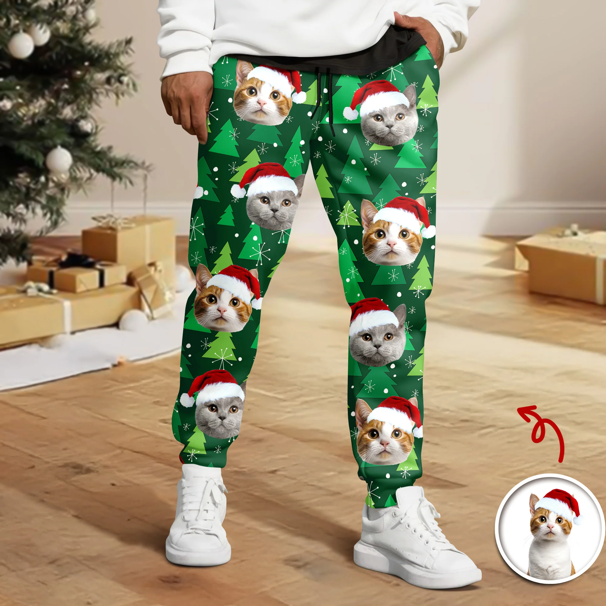Custom Photo Cat Personalized Christmas Sweatpants HA75 892816 - Image 4