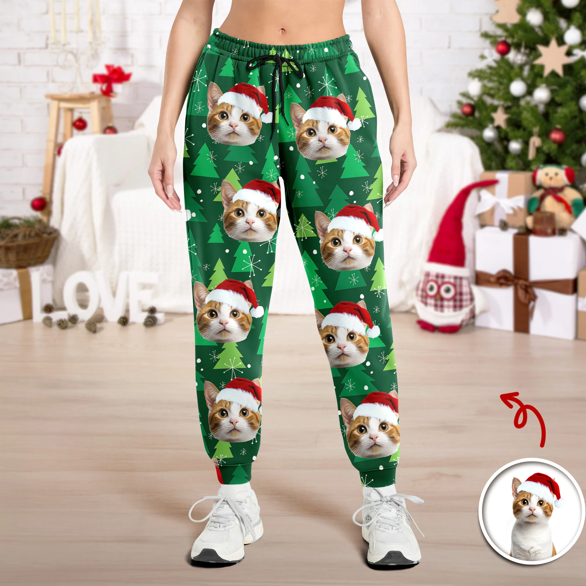 Custom Photo Cat Personalized Christmas Sweatpants HA75 892816 - Image 8