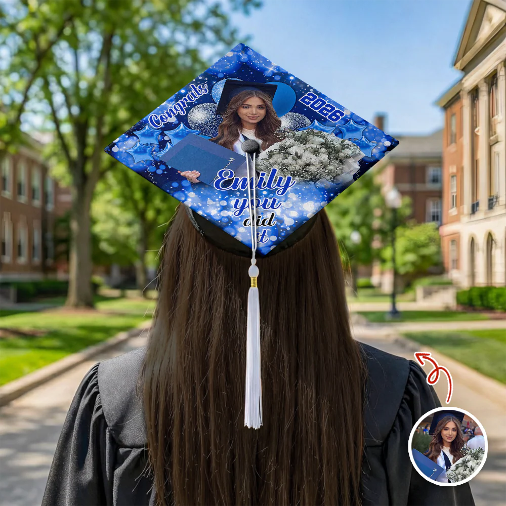Custom Photo Class Of 2026 Personalized Graduation Cap Topper HA75 920616 - Image 3