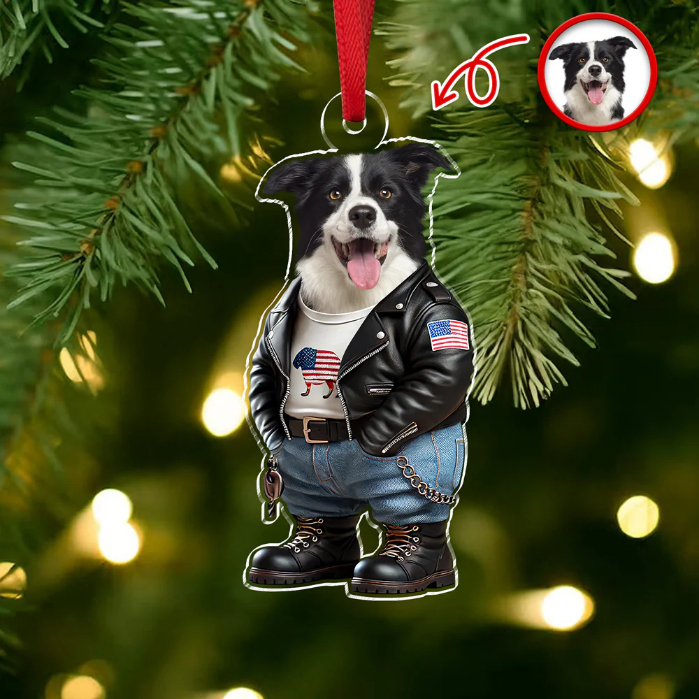Custom Photo Cool Dog Career Uniforms Acrylic Ornament For Dog Lovers HA75 897080 - Image 3