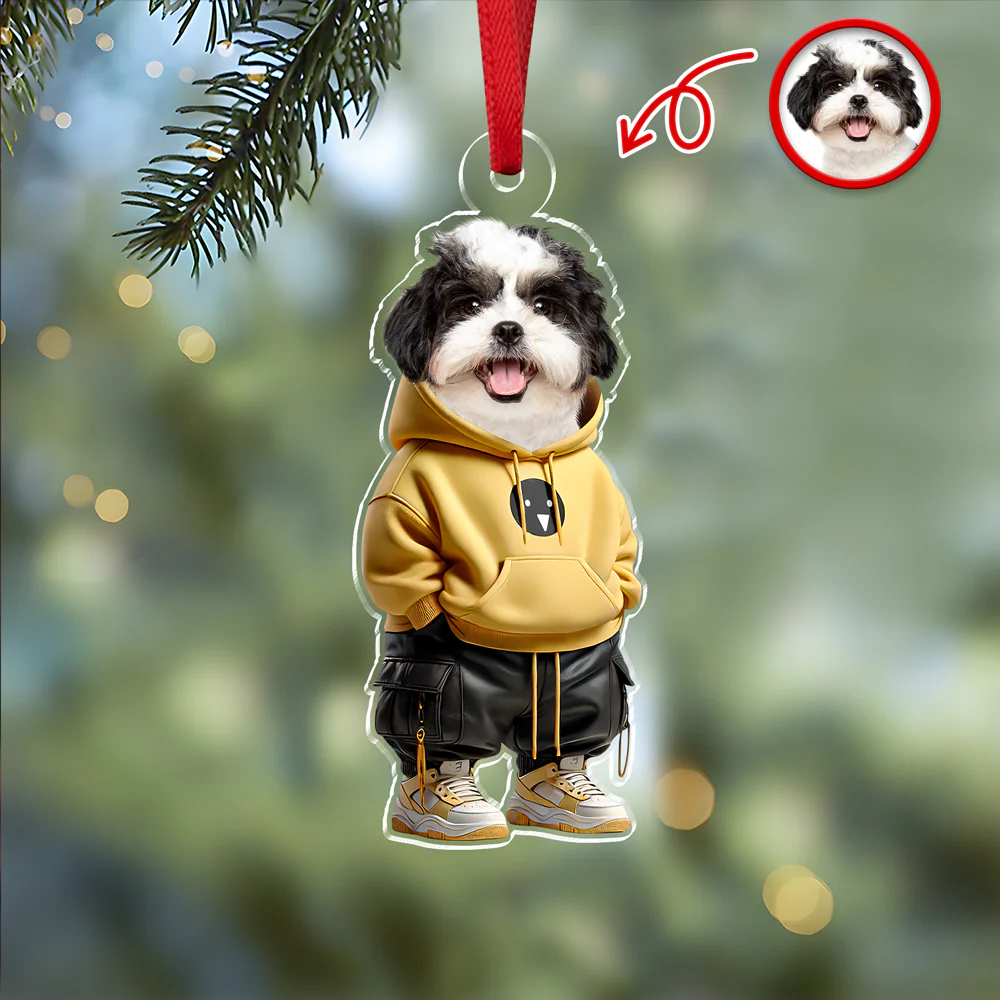 Custom Photo Cool Dog Career Uniforms Acrylic Ornament For Dog Lovers HA75 897080 - Image 4