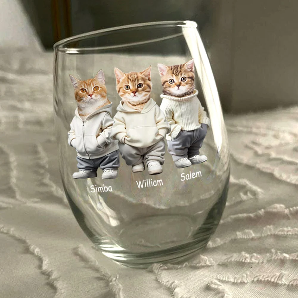 Custom Photo Cool Dog, Cat Wine Glass Gift For Dog Cat Pet Lover HA75 891860 - Image 3