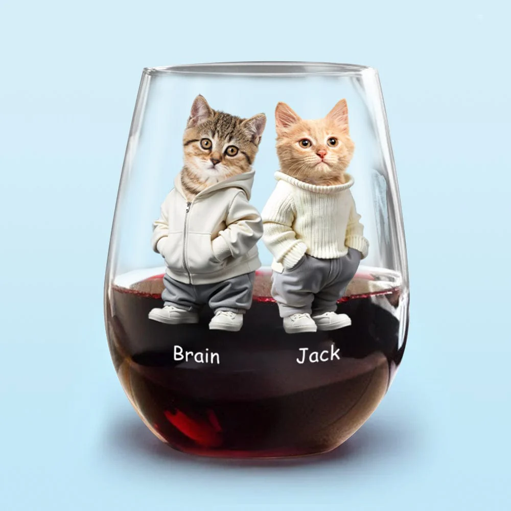Custom Photo Cool Dog, Cat Wine Glass Gift For Dog Cat Pet Lover HA75 891860 - Image 8