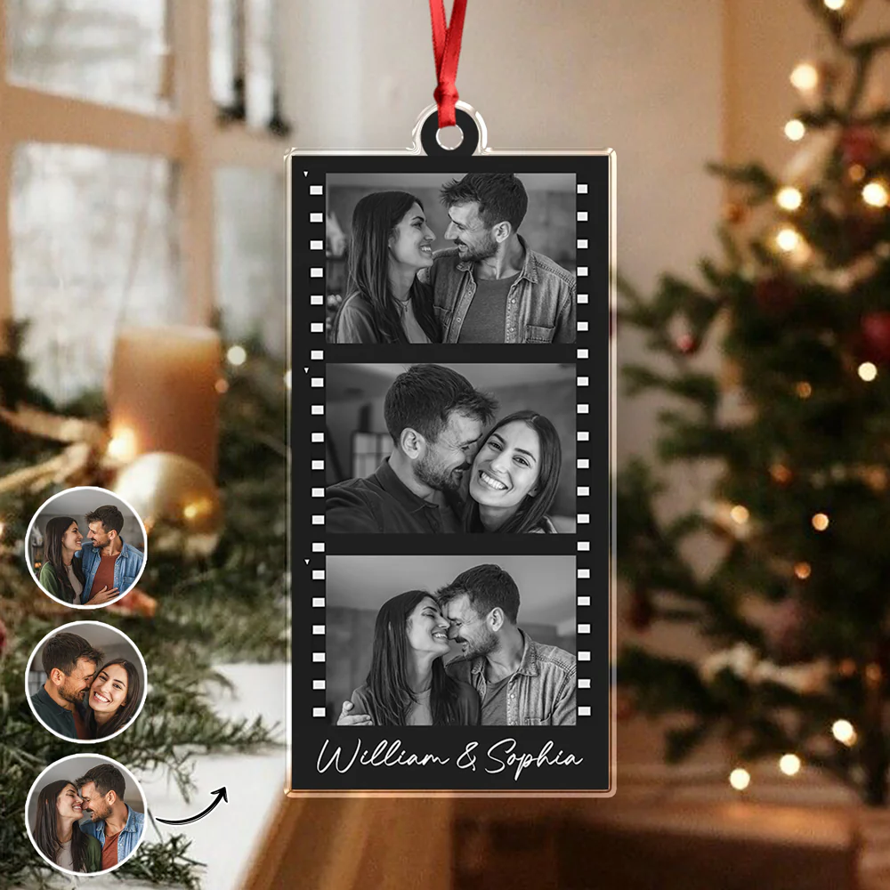 Custom Photo Couple Strip Acrylic Ornament Couple Gift HA75 897582 - Image 5