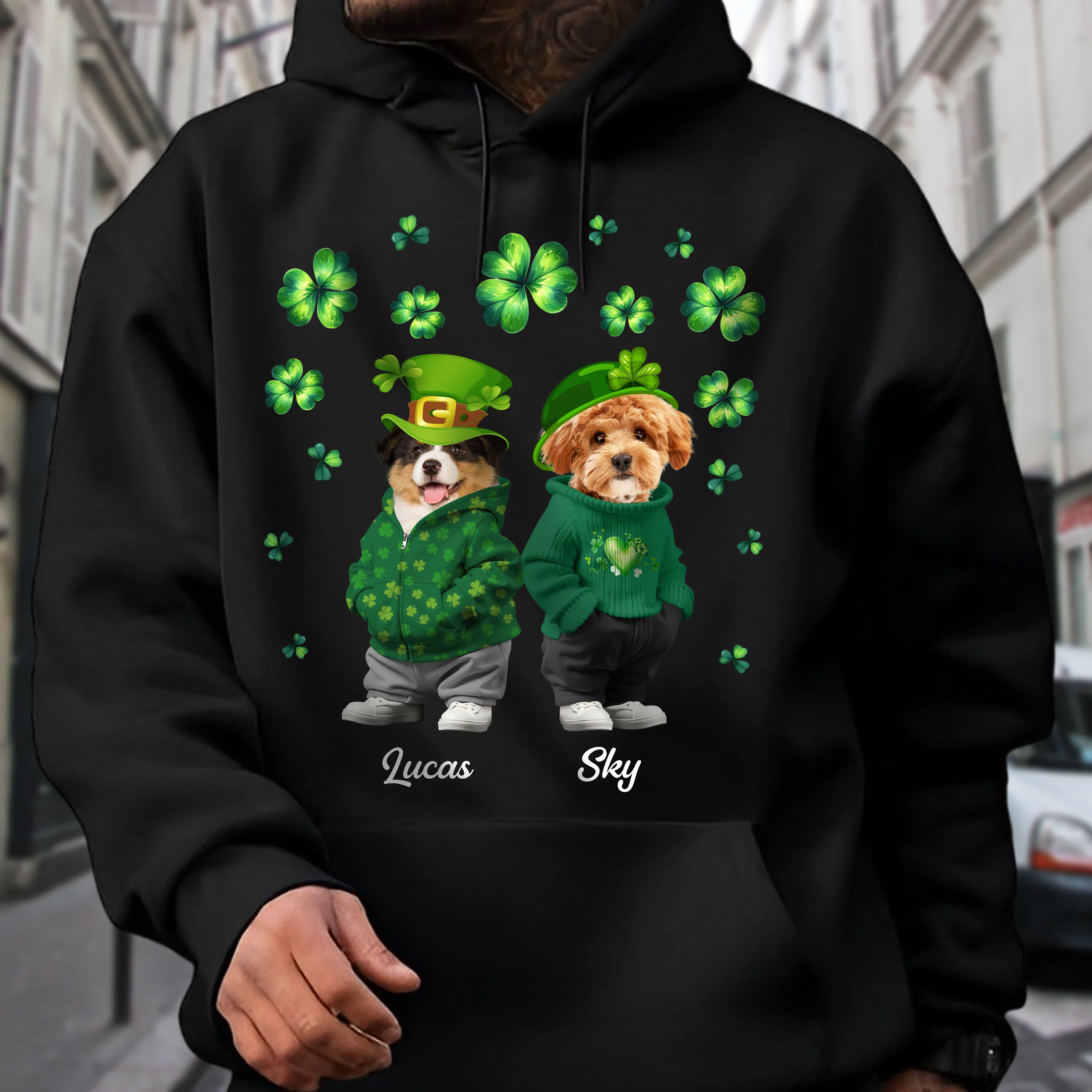 Custom Photo Cute Dog Cat Happy St Patrick's Day Dark Shirt For Dog Cat Lovers HA75 891924 - Image 5