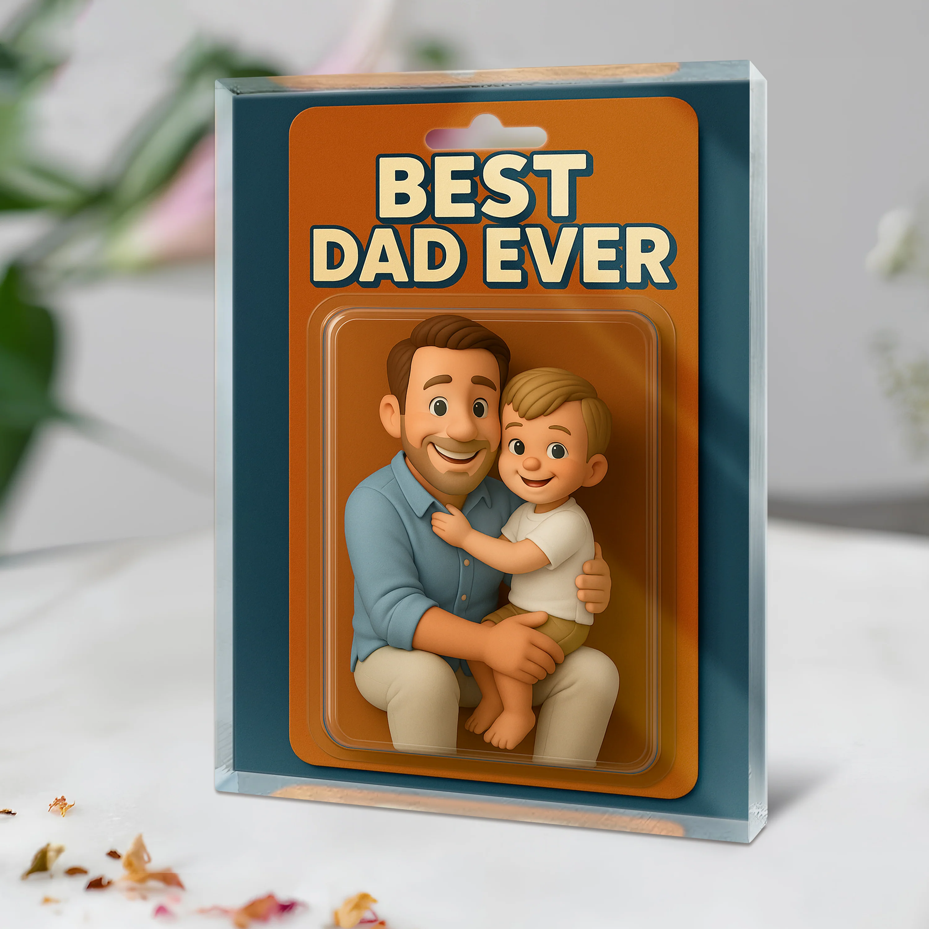 Custom Photo Dad And Kid Action Figure Acrylic Block Father's Day Gift For Dad HA75 892362 - Image 3