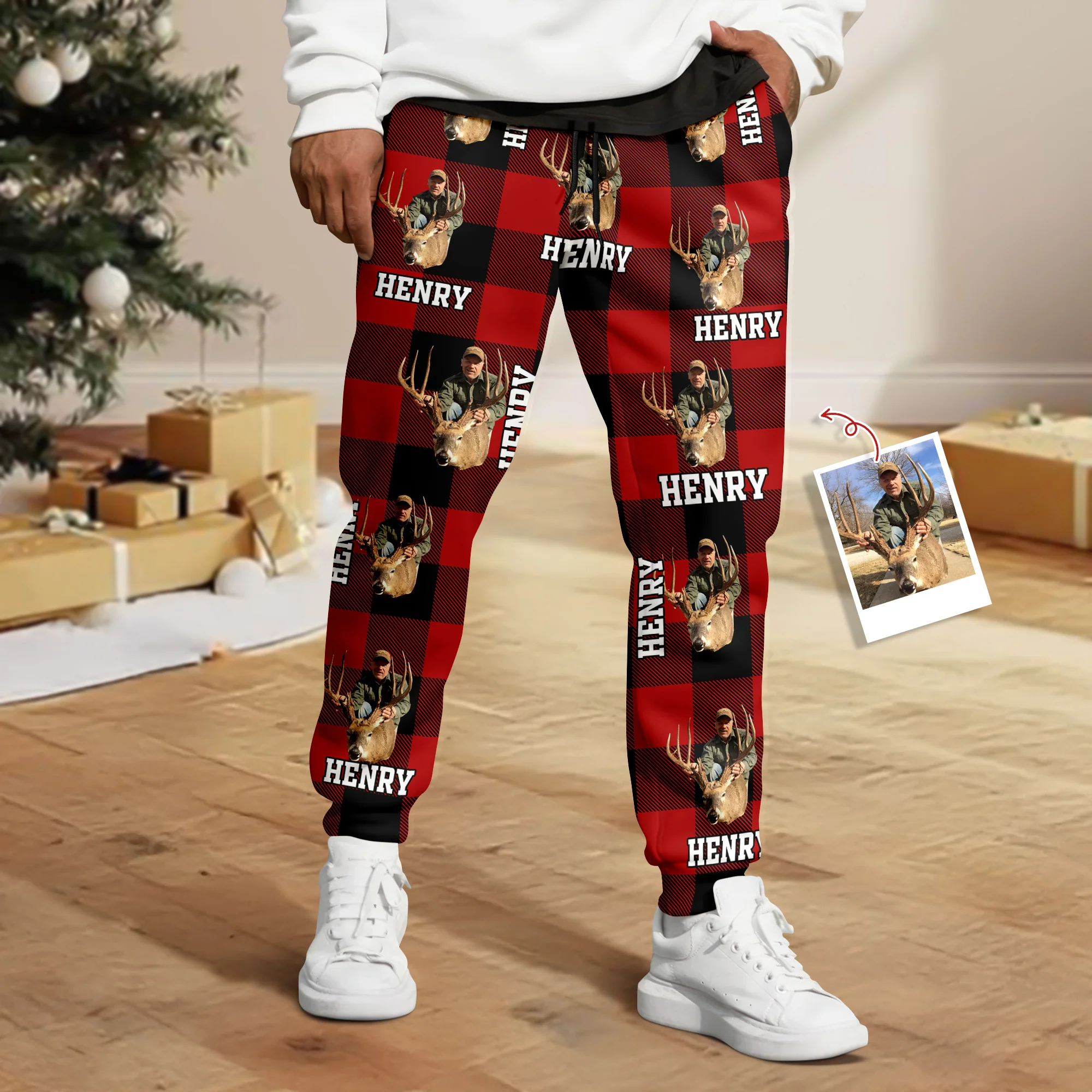 Custom Photo Deer Hunting Sweatpants Christmas Gift For Deer Hunters HA75 898266 - Image 6