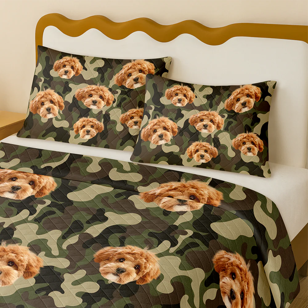 Custom Photo Dog Cat Color Quilt Bedding Set For Dog Cat Pet Lovers HA75 898242 - Image 3