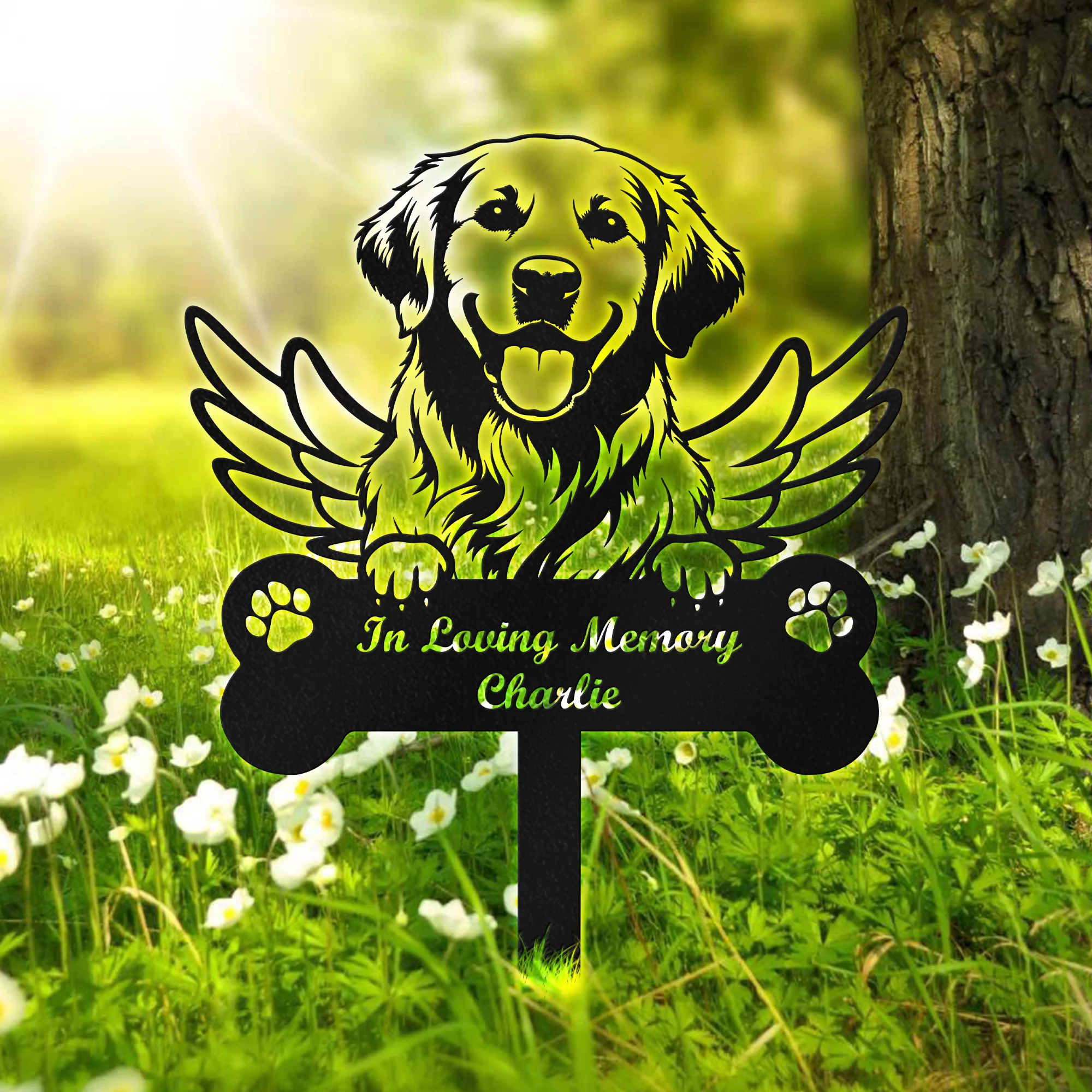 Custom Photo Dog Cat Memorial Stake Sign HA75 920024 - Image 3