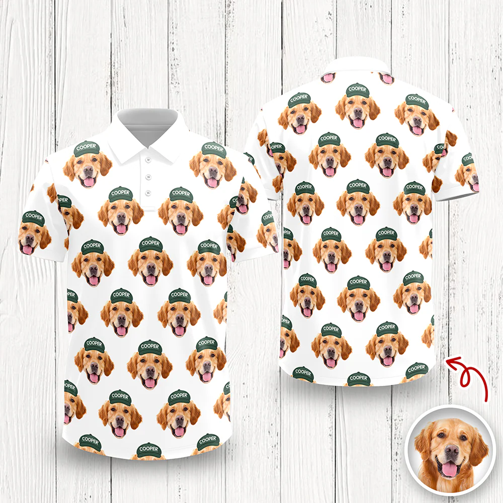 Custom Photo Dog Cat Pet Golf Polo Shirt Gift For Golfer, Golf Lovers, Dog Cat Lovers HA75 898582 - Image 4