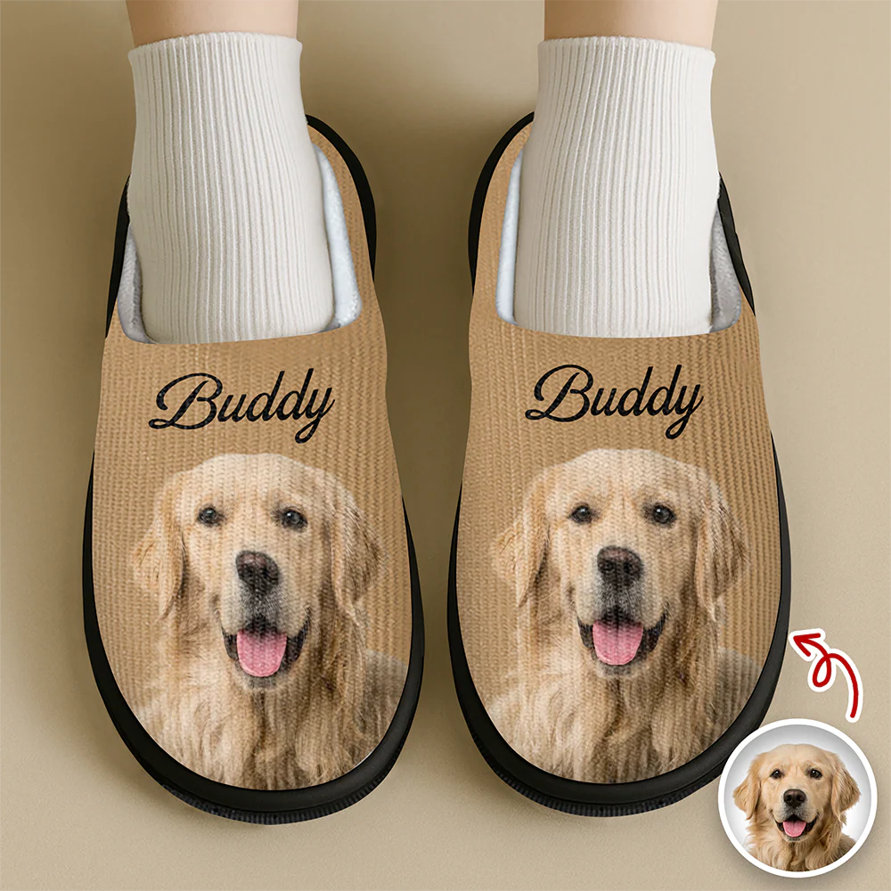 Custom Photo Dog Cat Pet Slippers Gift For Pet Owner HA75 892996 - Image 5