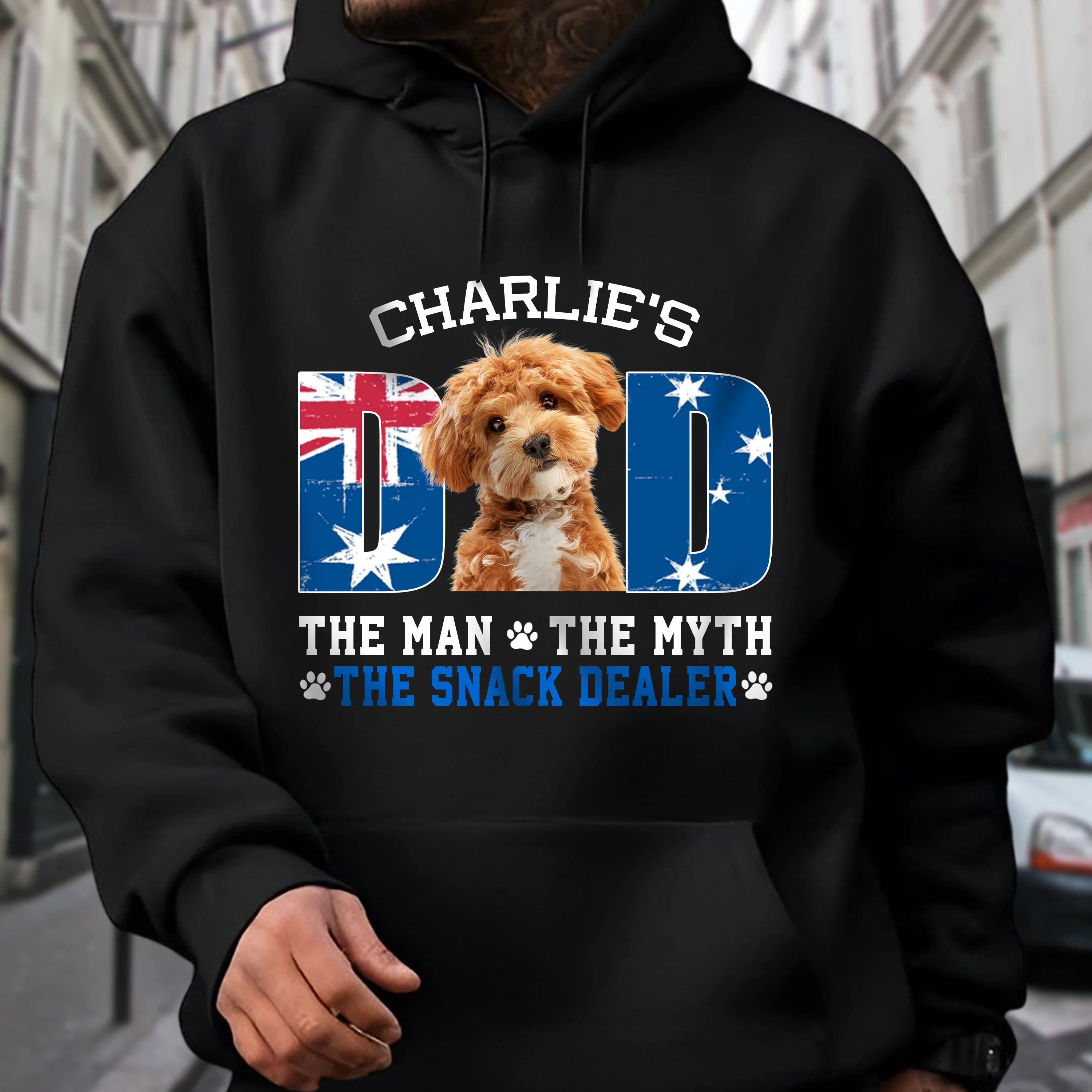 Custom Photo Dog - Dog's Dad The Man The Myth The Dealer Australia Flag Dad Shirt HA75 892880 - Image 3