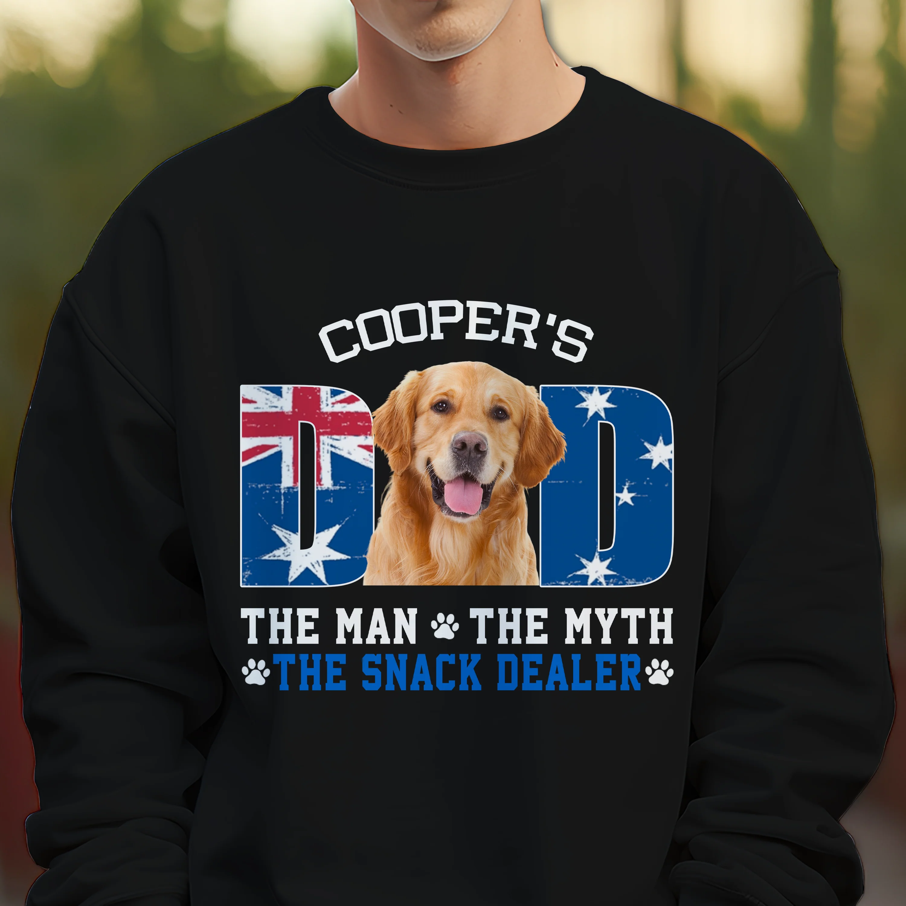 Custom Photo Dog - Dog's Dad The Man The Myth The Dealer Australia Flag Dad Shirt HA75 892880 - Image 4