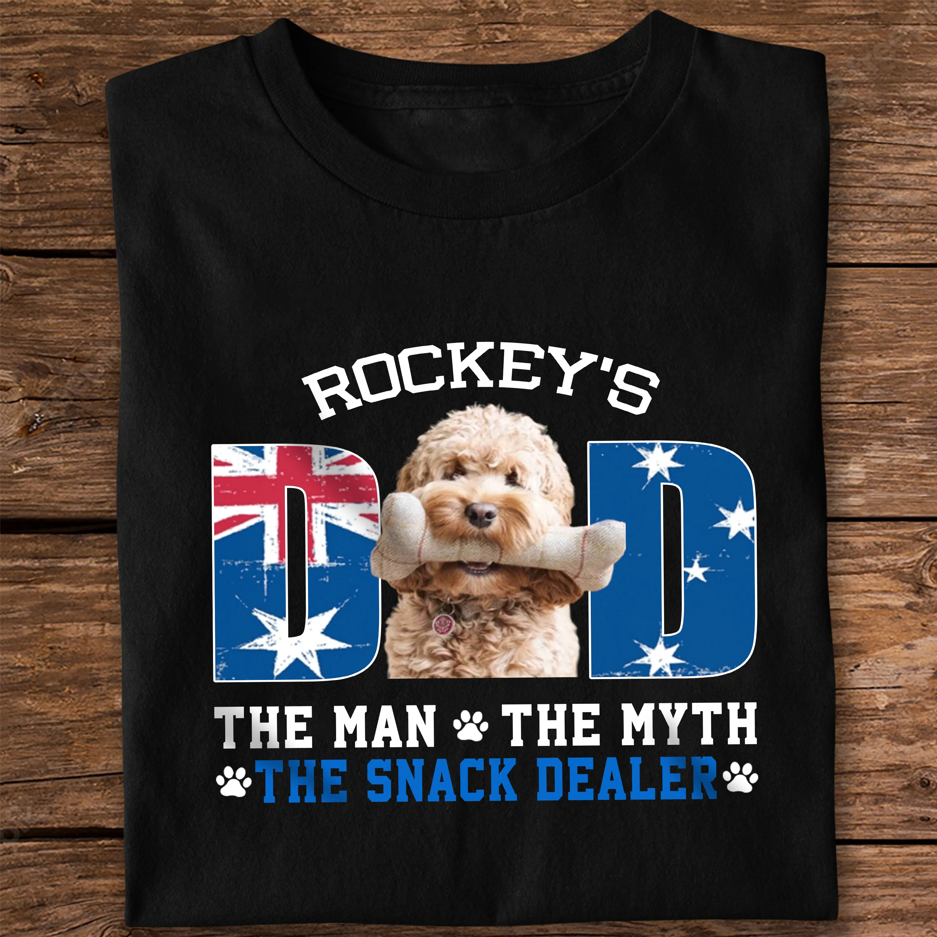 Custom Photo Dog - Dog's Dad The Man The Myth The Dealer Australia Flag Dad Shirt HA75 892880 - Image 5
