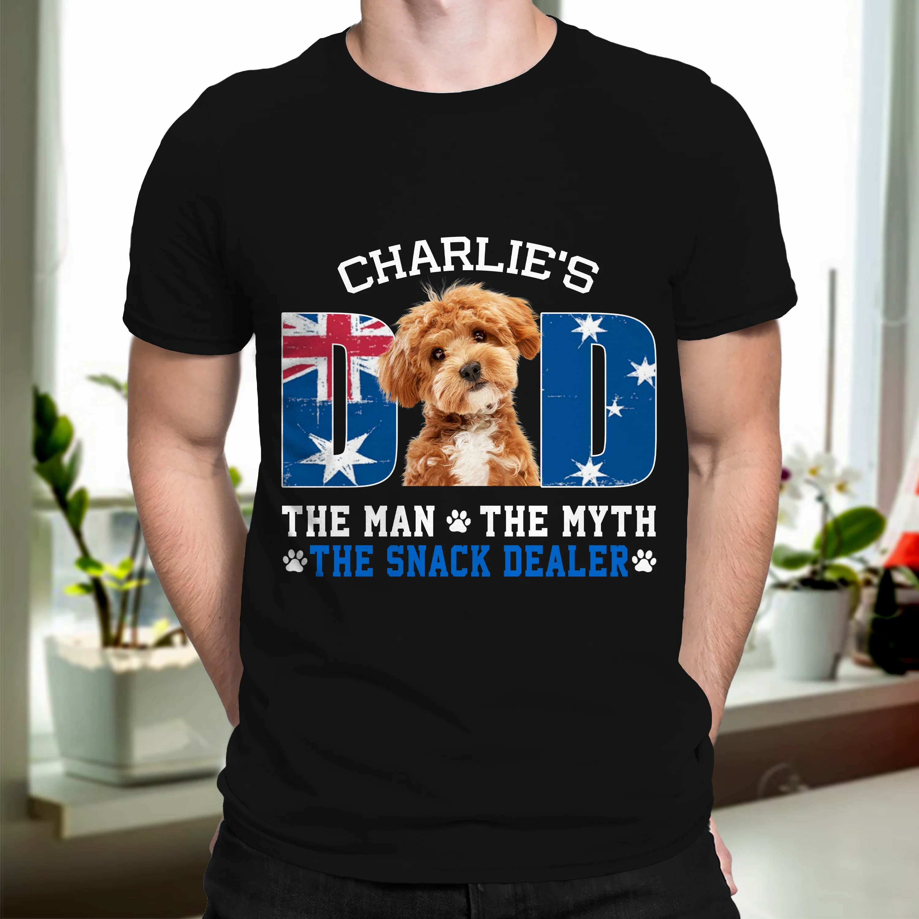 Custom Photo Dog - Dog's Dad The Man The Myth The Dealer Australia Flag Dad Shirt HA75 892880 - Image 8