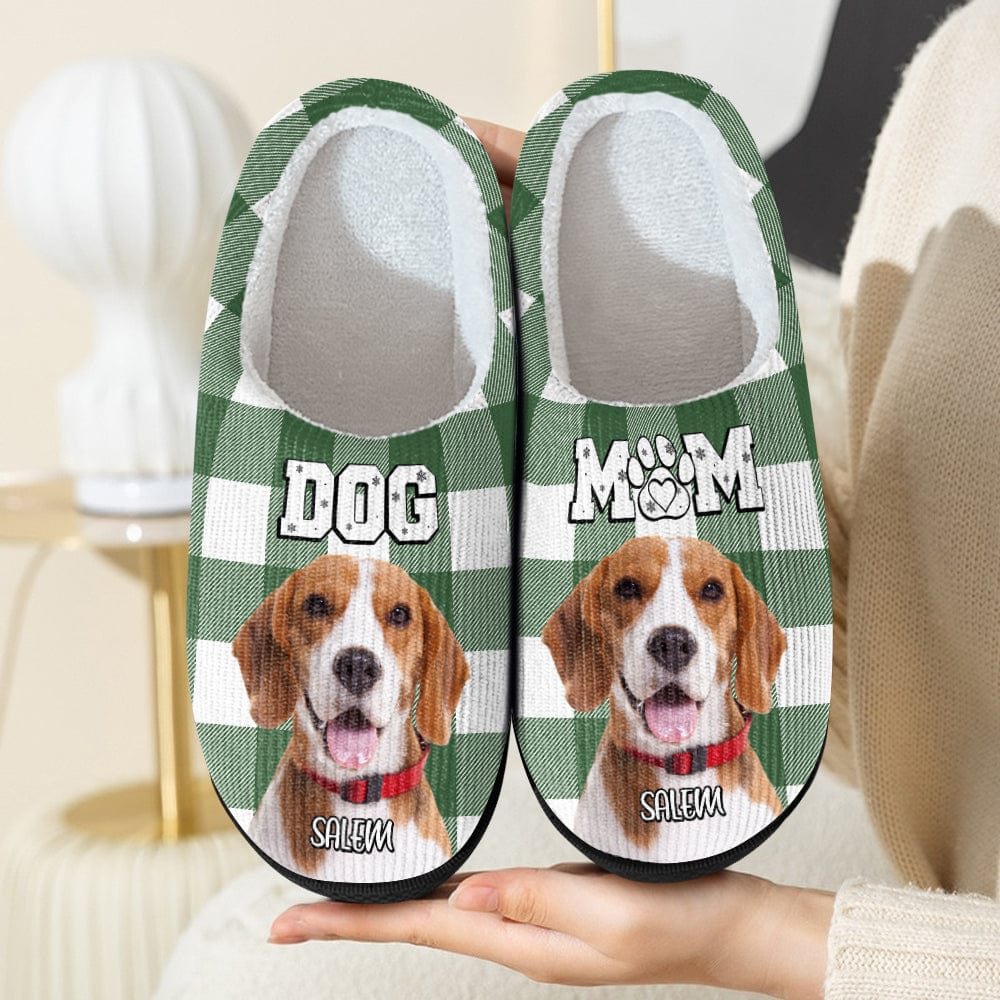 Custom Photo Dog Mom, Dog Dad Slippers HA75 891530 - Image 3