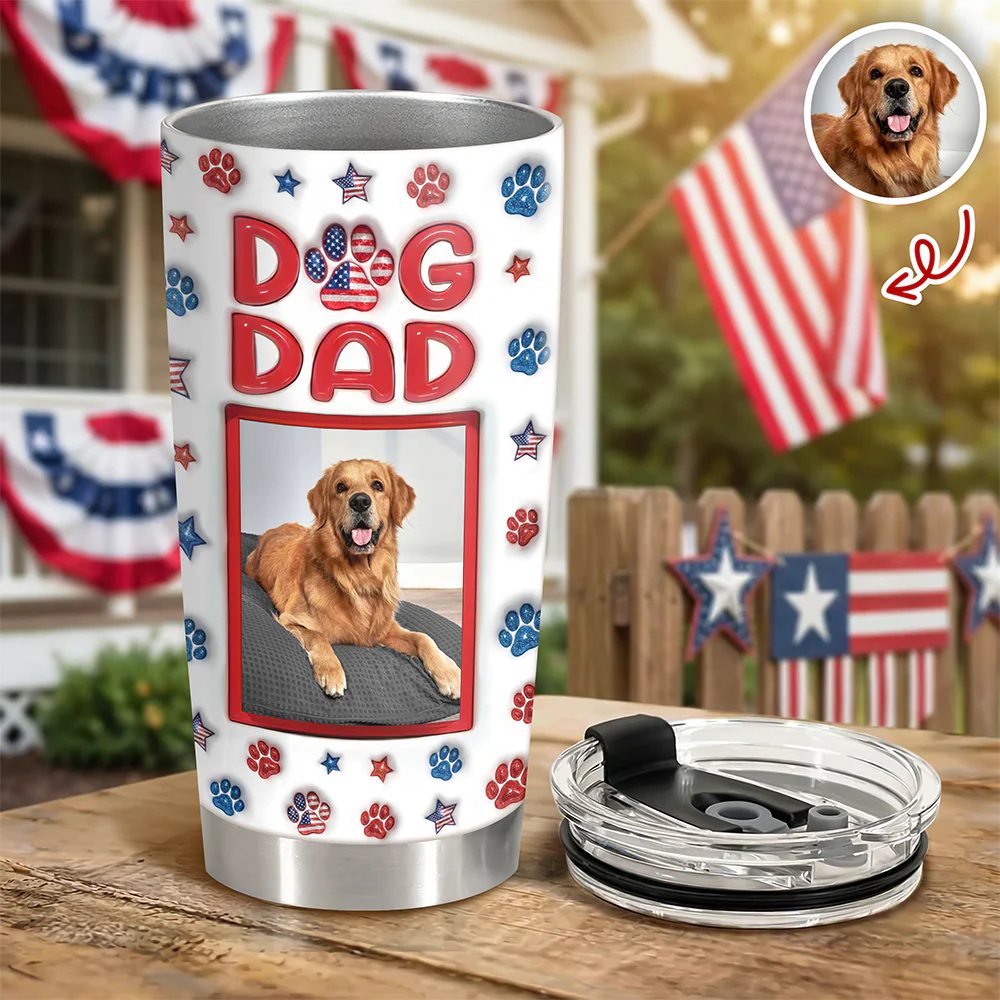 Custom Photo Dog Personalized 3D Inflated Effect Fat Tumbler Gift for Dog Lovers HA75 920402 - Image 3