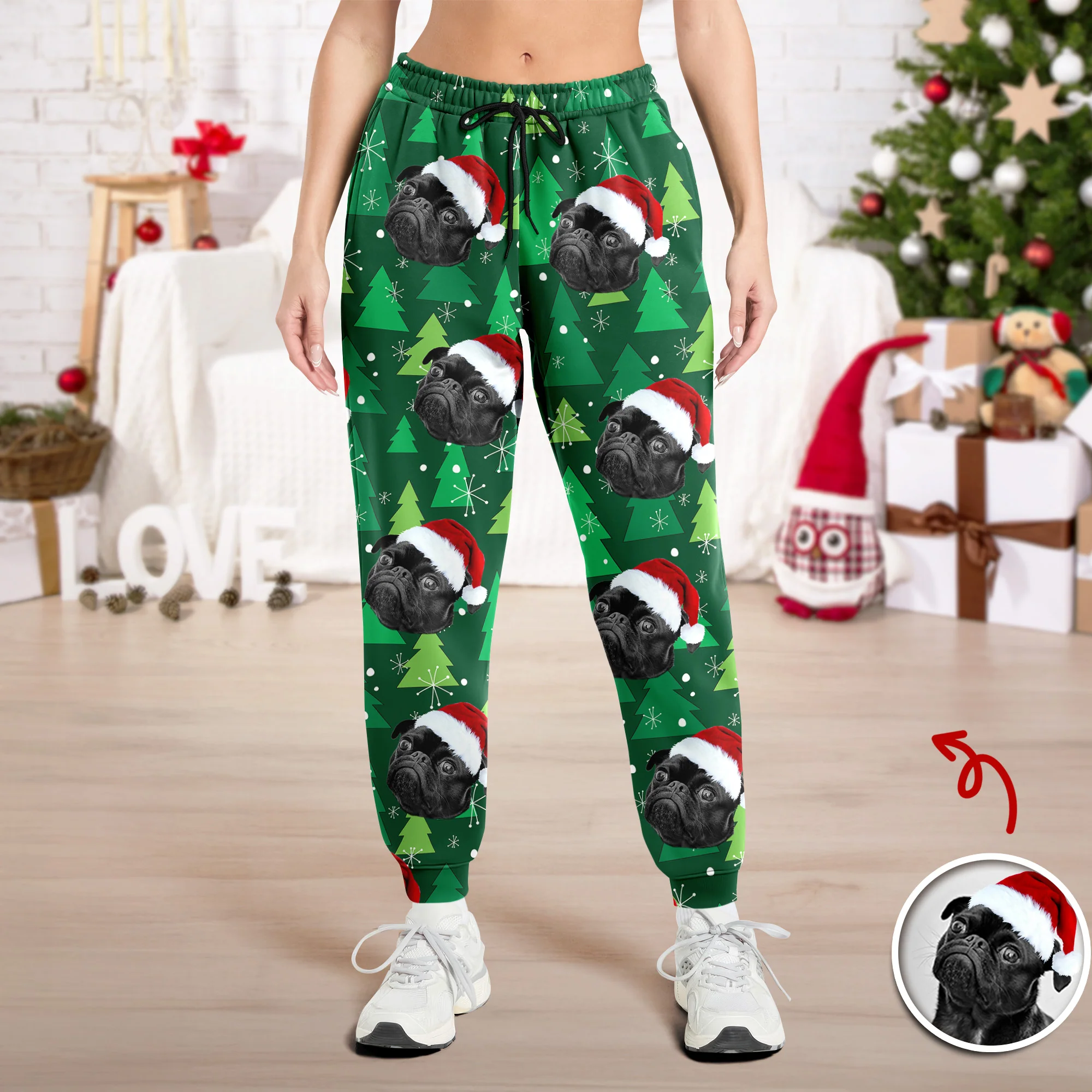 Custom Photo Dog Personalized Christmas Sweatpants HA75 892982 - Image 5