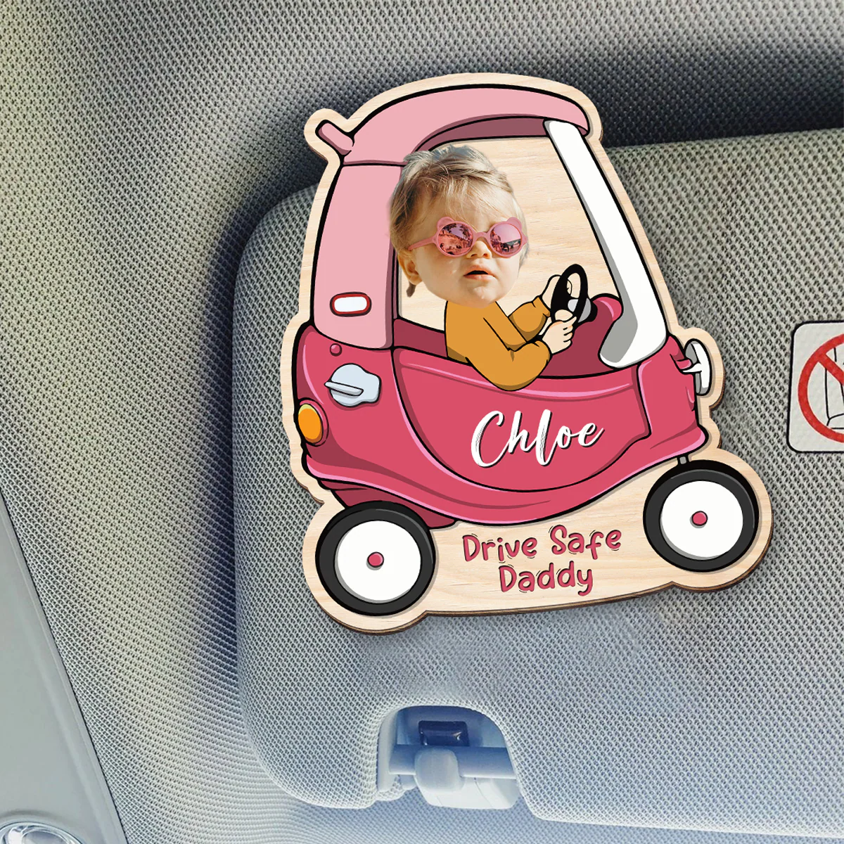 Custom Photo Drive Safe Daddy Car Visor Clip HA75 890666 - Image 3