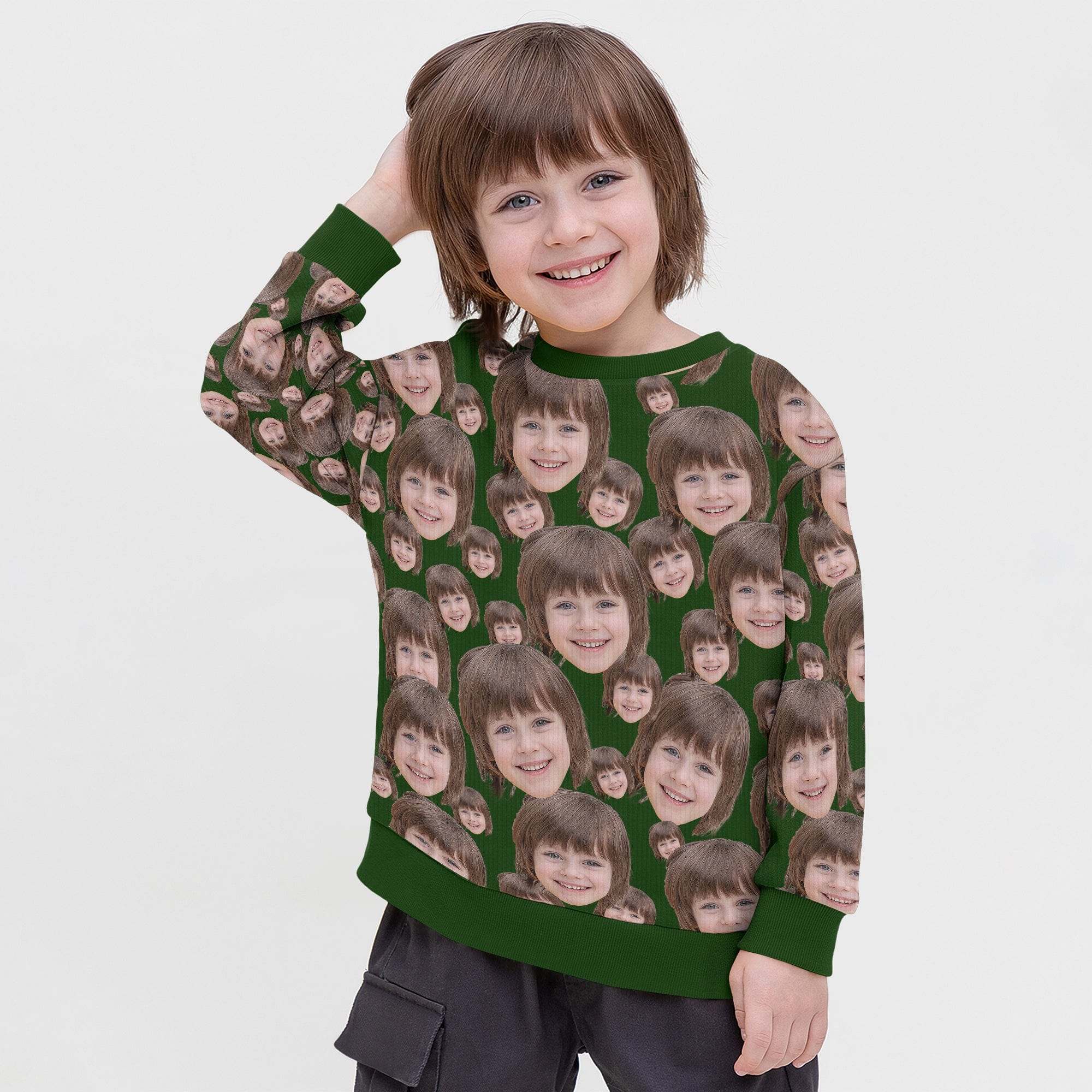Custom Photo Face Family Ugly Sweater Gift For Family N304 HA75 891504 - Image 3