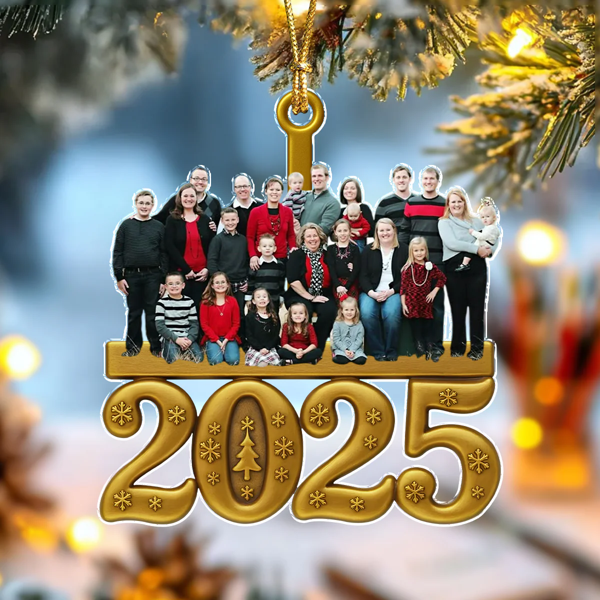 Custom Photo Family Christmas Acrylic Ornament Christmas Tree Decoration HA75 897926 - Image 3