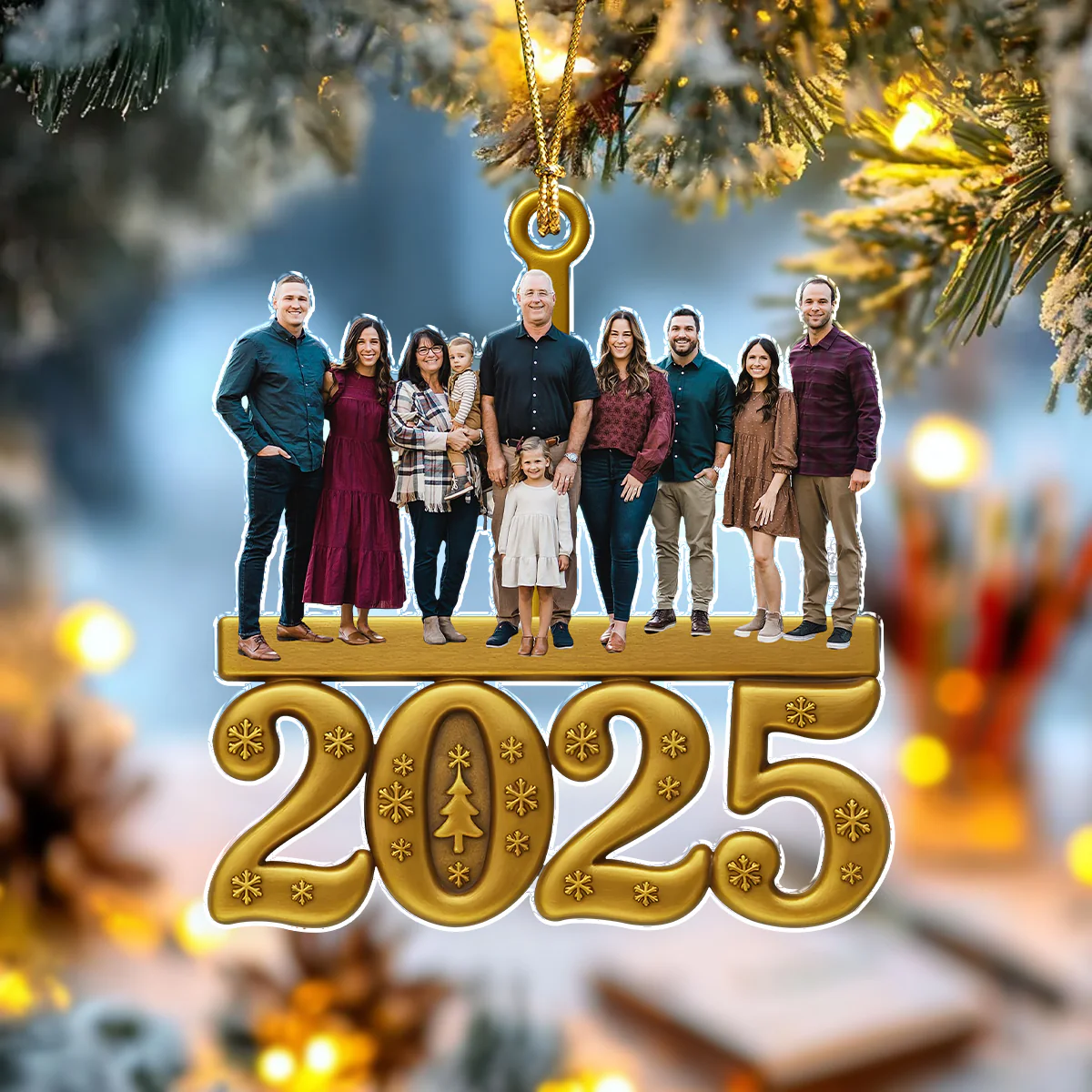 Custom Photo Family Christmas Acrylic Ornament Christmas Tree Decoration HA75 897926 - Image 4