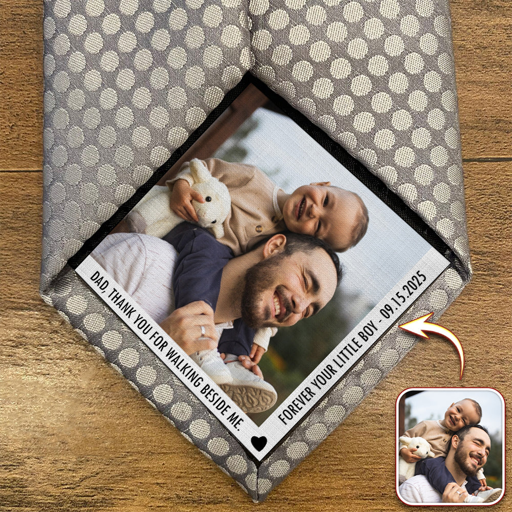 Custom Photo Father of The Bride, The Groom Tie Patch For Men HA75 897890 - Image 3