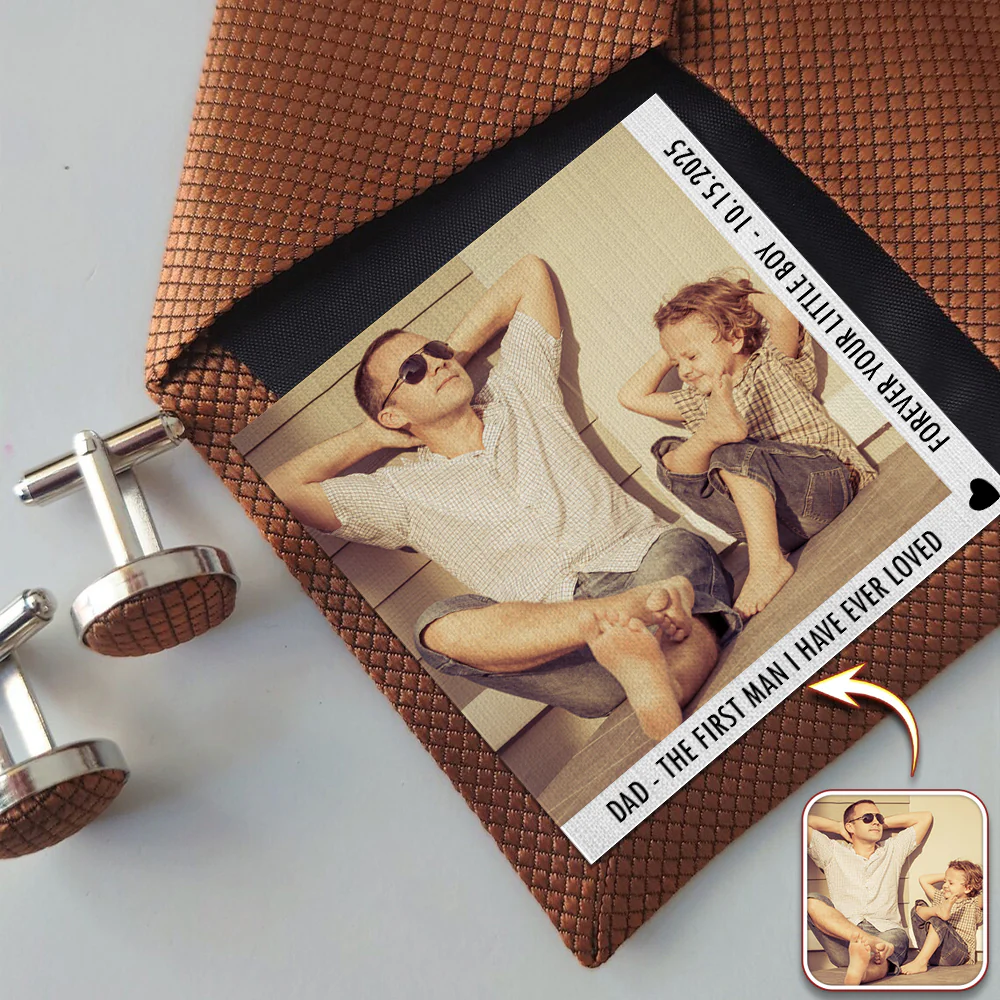 Custom Photo Father of The Bride, The Groom Tie Patch For Men HA75 897890 - Image 4