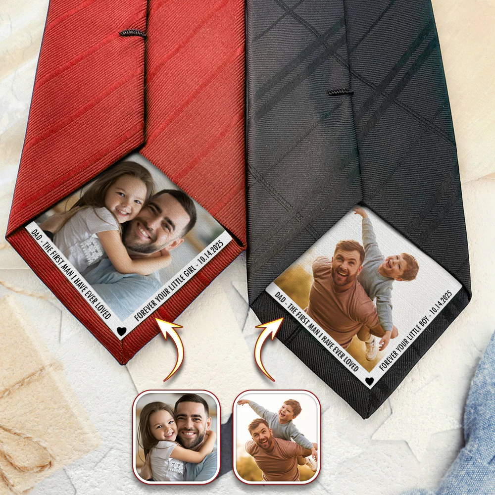 Custom Photo Father of The Bride, The Groom Tie Patch For Men HA75 897890 - Image 6