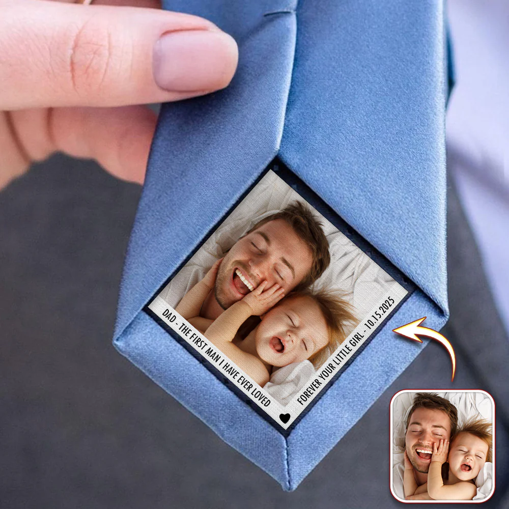 Custom Photo Father of The Bride, The Groom Tie Patch For Men HA75 897890 - Image 8