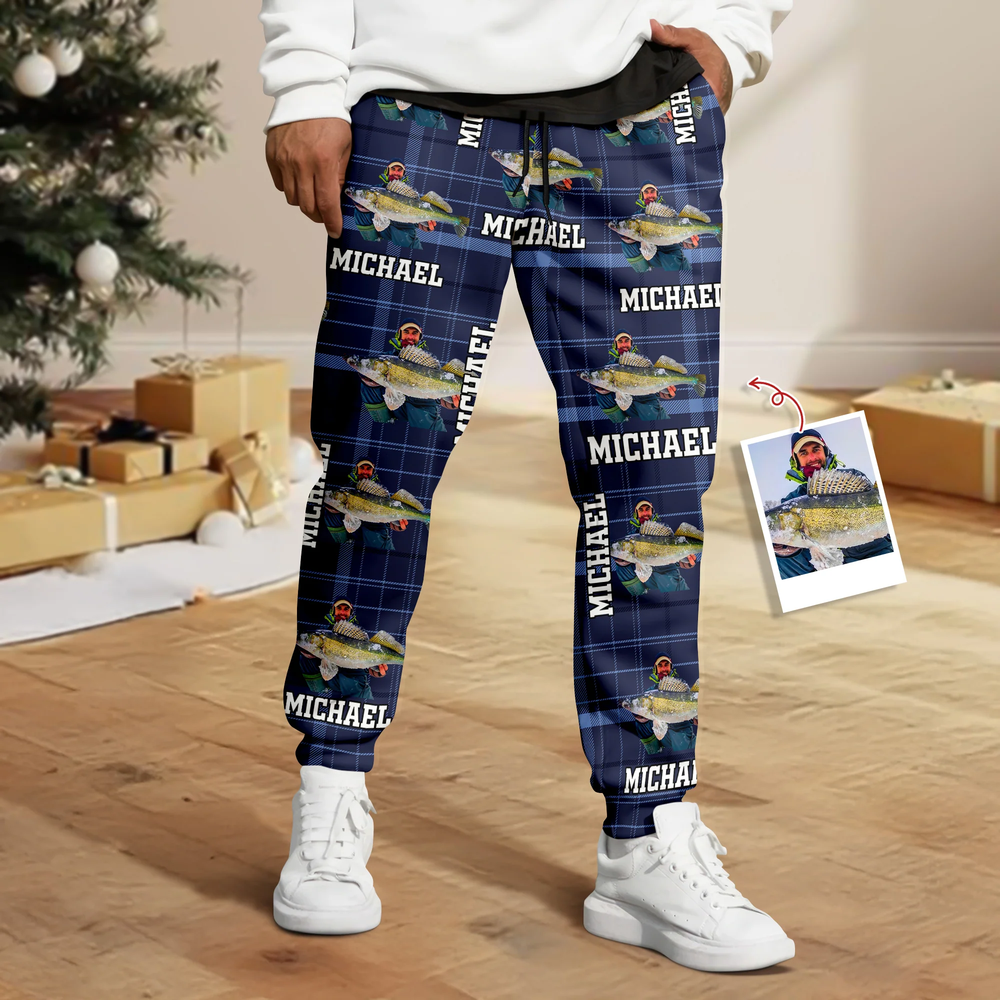 Custom Photo Fishing Sweatpants Christmas Gift For Fishing Lovers, Fisherman HA75 898262 - Image 2