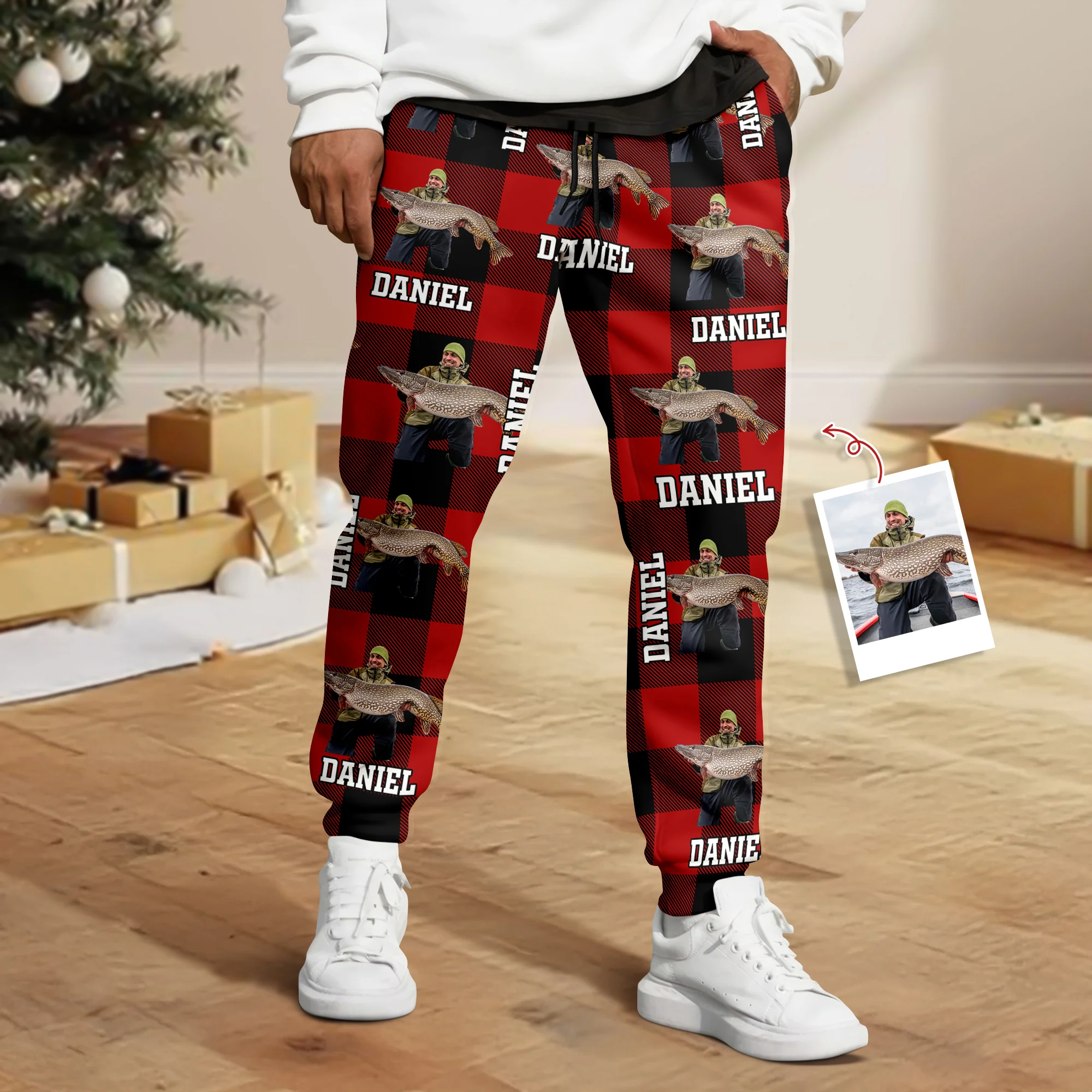 Custom Photo Fishing Sweatpants Christmas Gift For Fishing Lovers, Fisherman HA75 898262 - Image 3