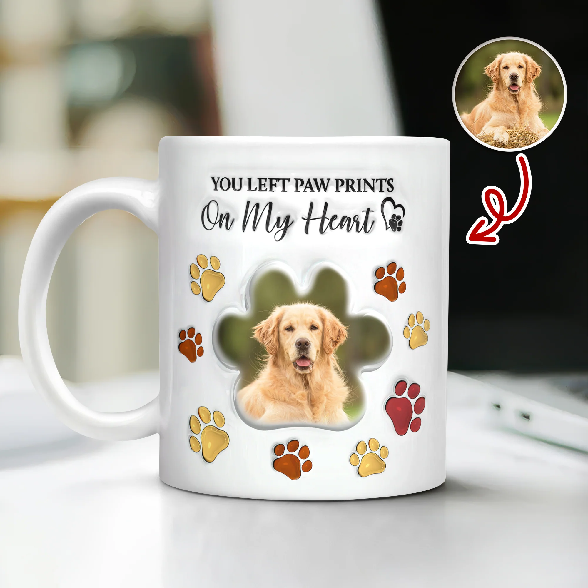 Custom Photo Forever In My Heart Memorial 3D Inflated Effect Printed Mug HA75 897066 - Image 9