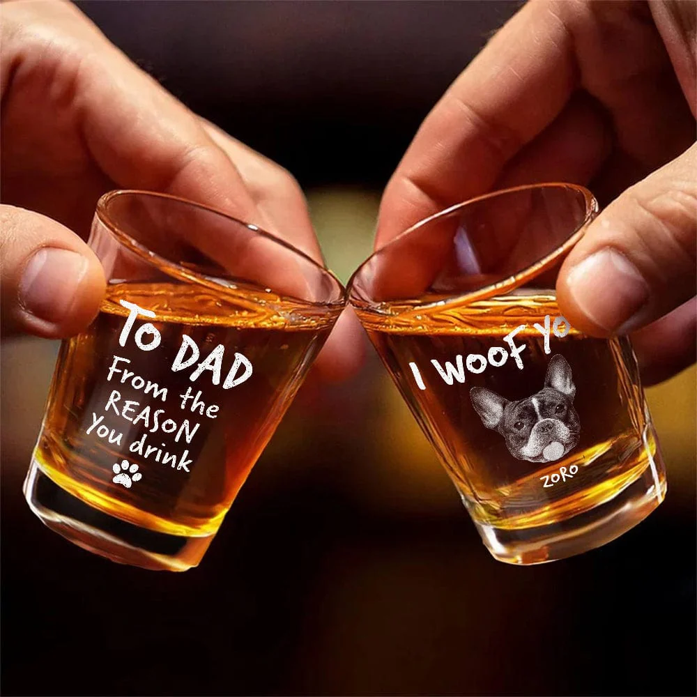 Custom Photo From The Reasons You Drink We Woof You Dog Engraved Shot Glass HA75 891768 - Image 2