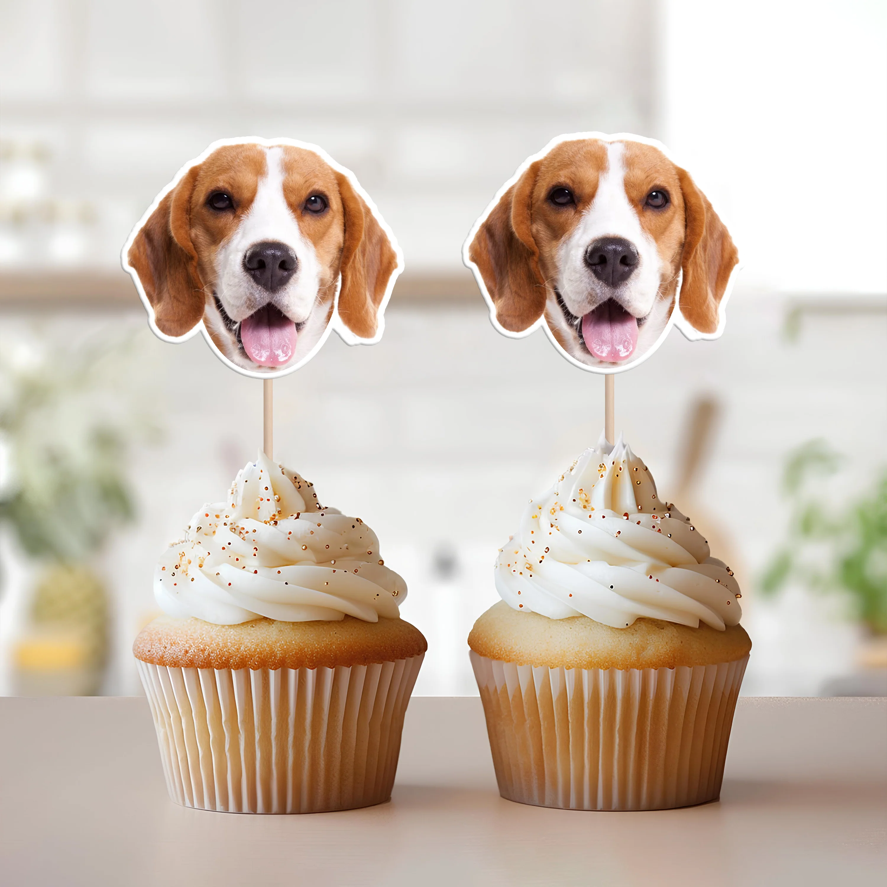 Custom Photo Funny Dog Funny Personalized Decoration Cupcake Toppers HA75 891986 - Image 5