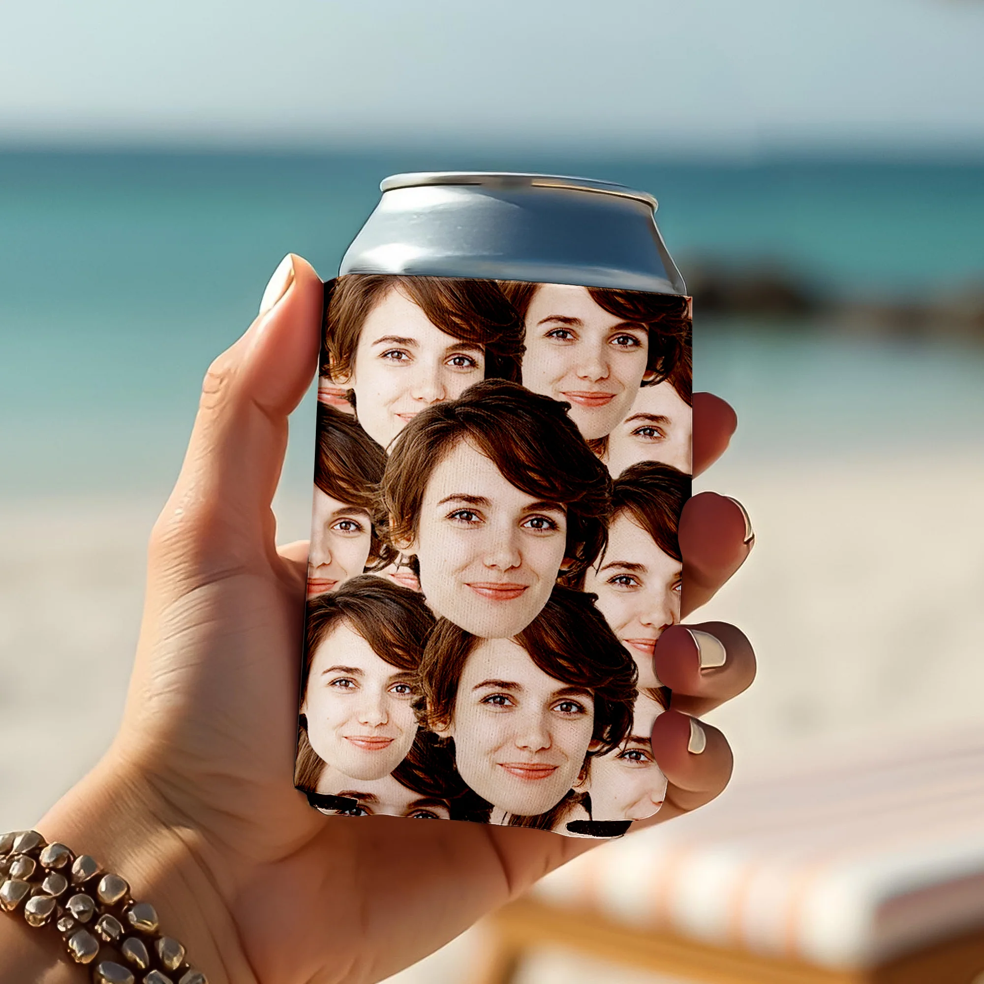Custom Photo Funny Face Personalized Print Full Can Cooler HA75 892852 - Image 4